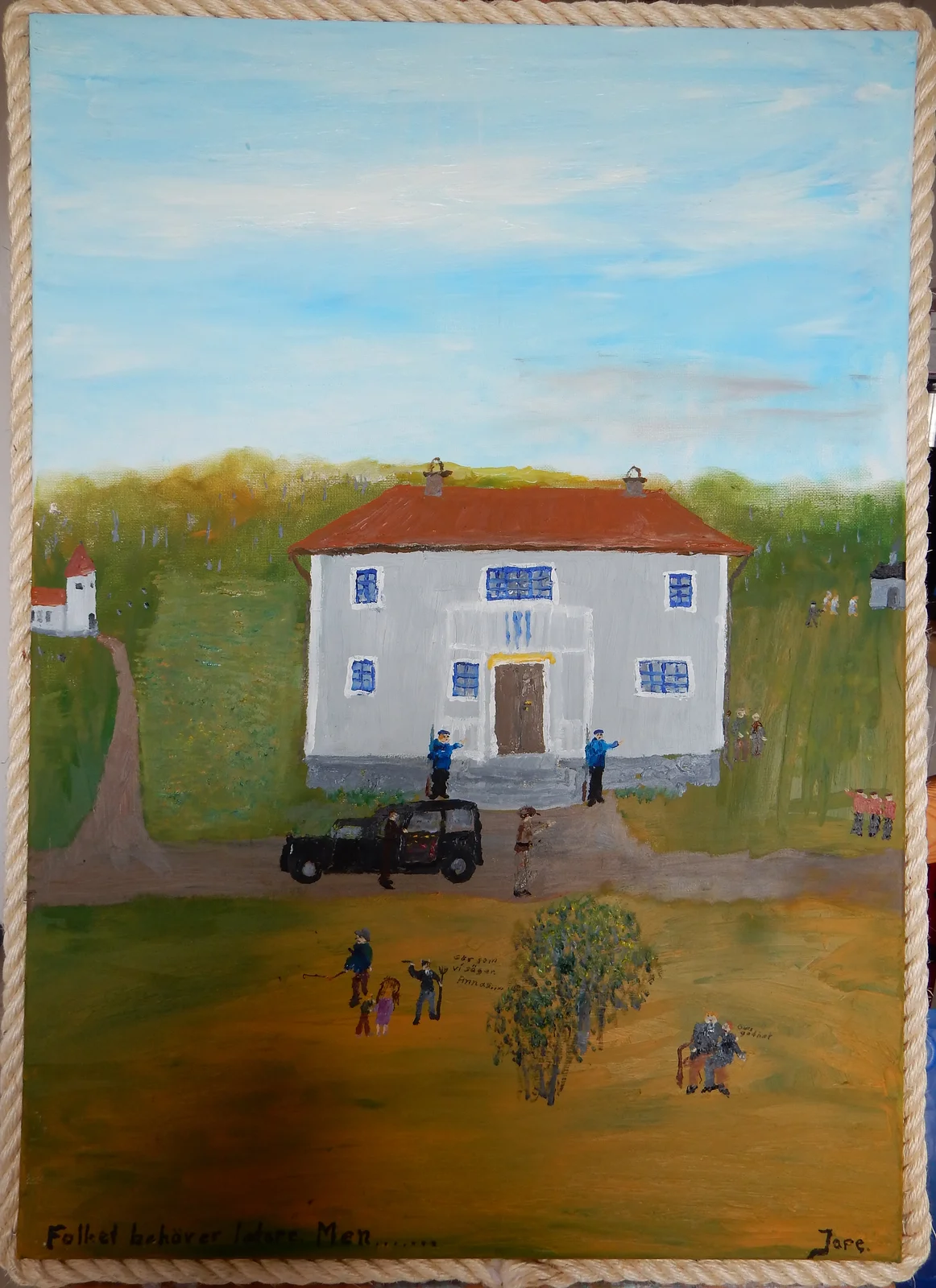 Oljemålning Folket behöver ledare. Men....... av Rune Jakobsson