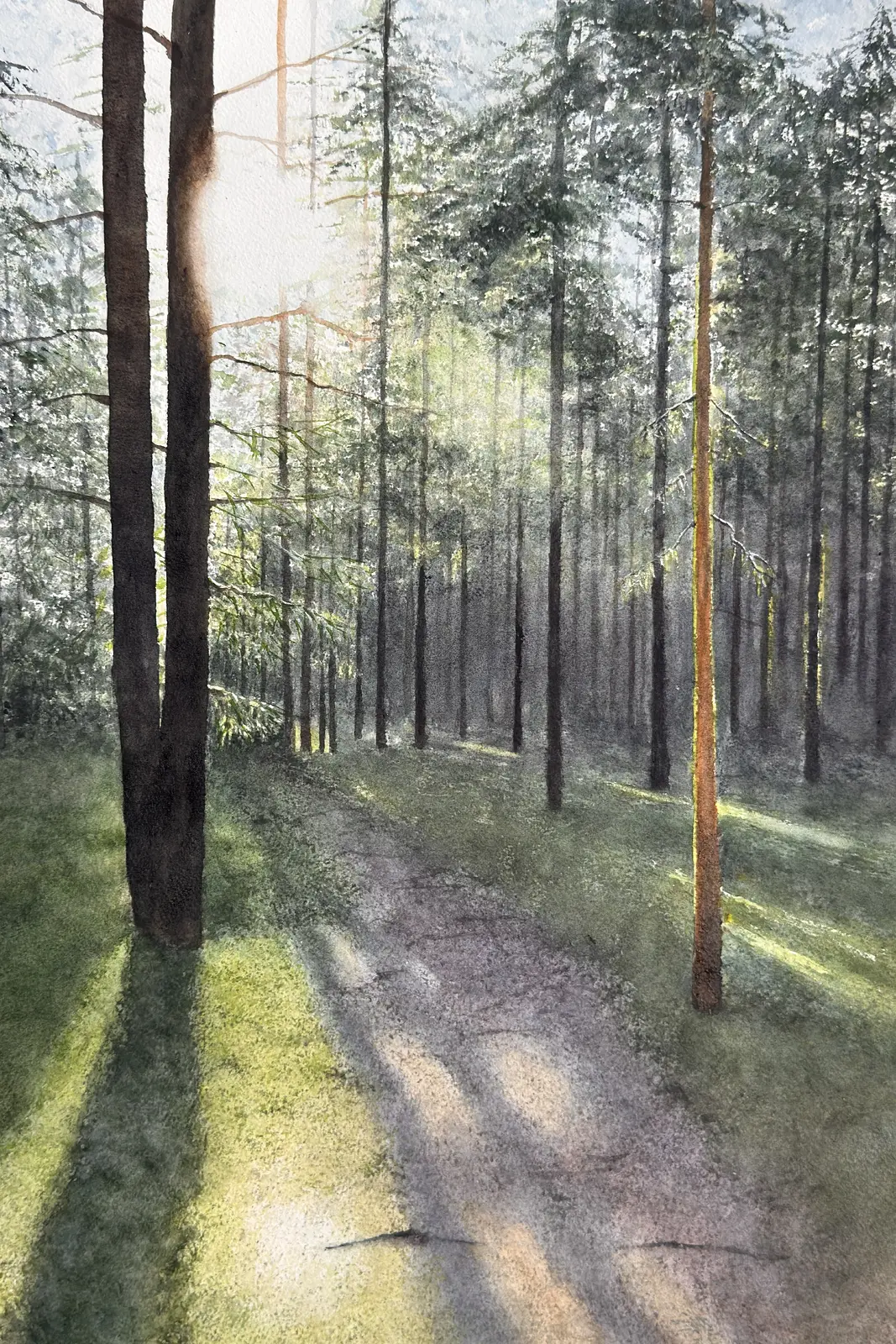 Akvarell Stråk av Jeanette Malmberg