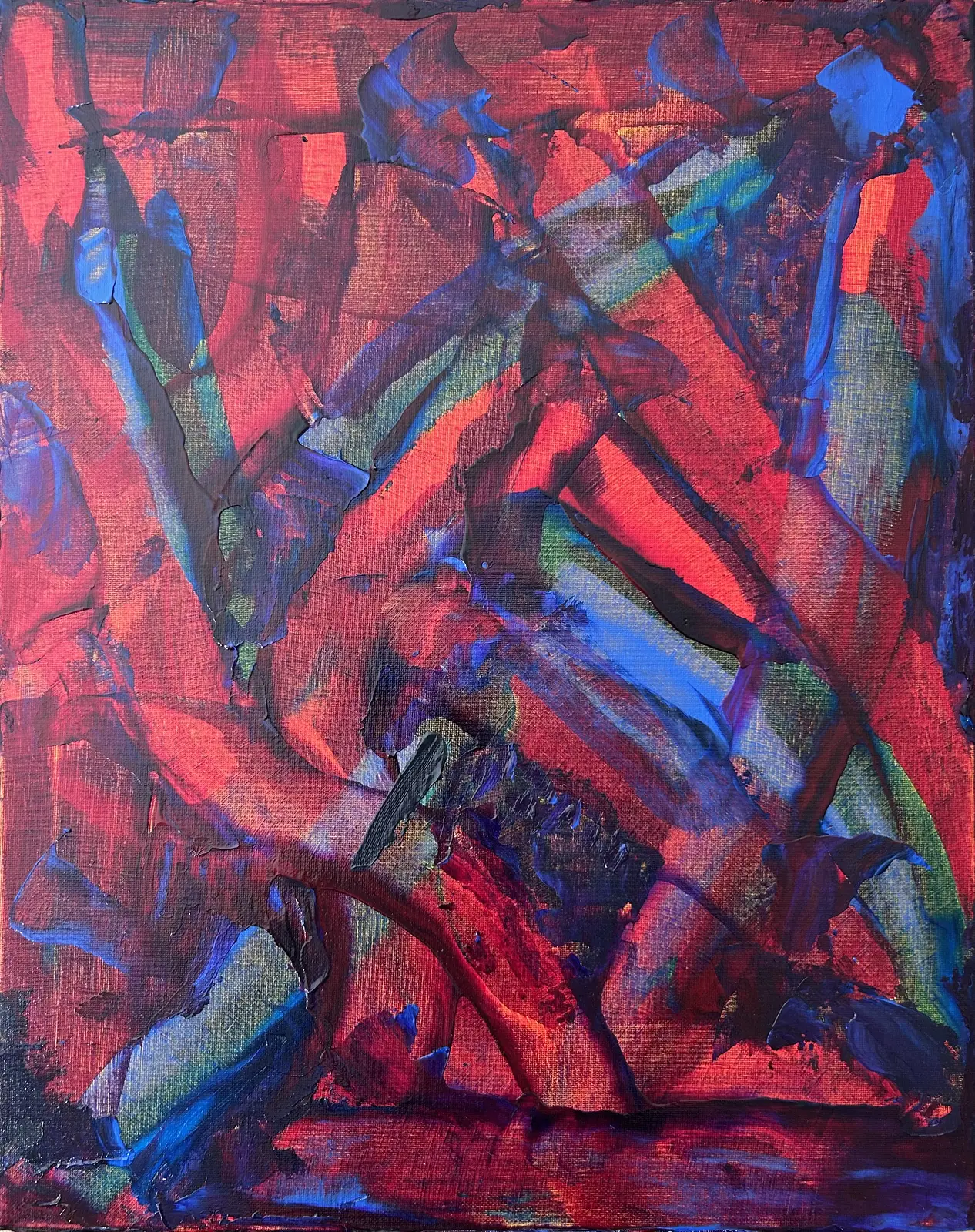 Akrylmålning B-02, Inre kollision av E. Dahlin