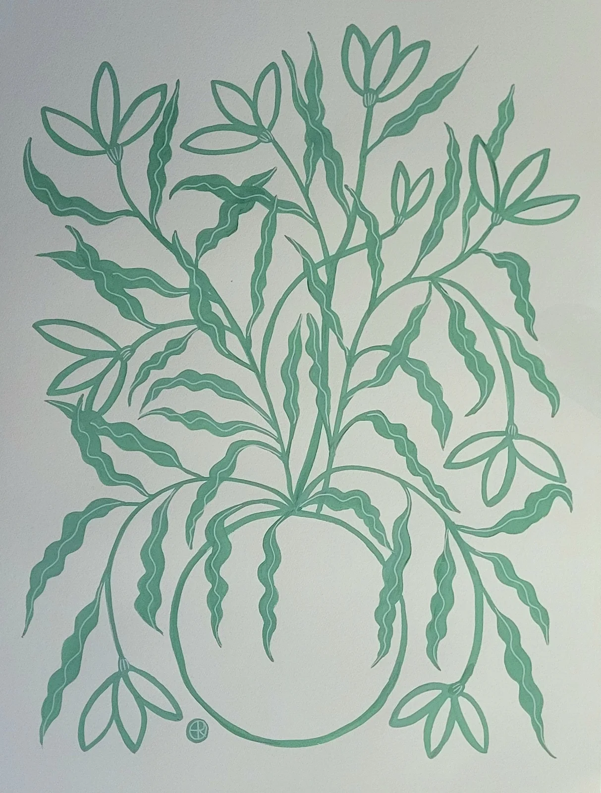 Green flowers av Emma Rydh