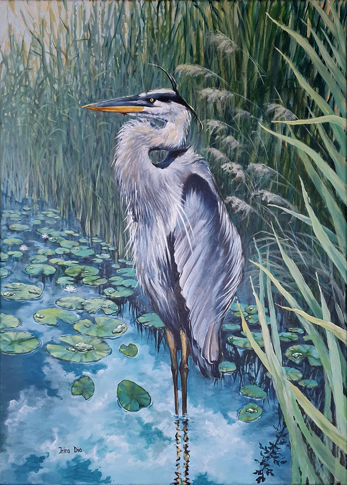 Akrylmålning Fiskaren av Iryna Denysenko