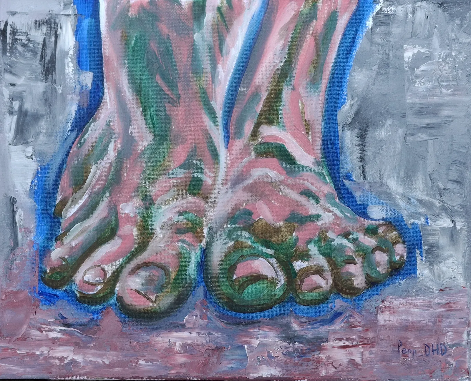 Oljemålning Fingrar och tår I av Pepp_dhd