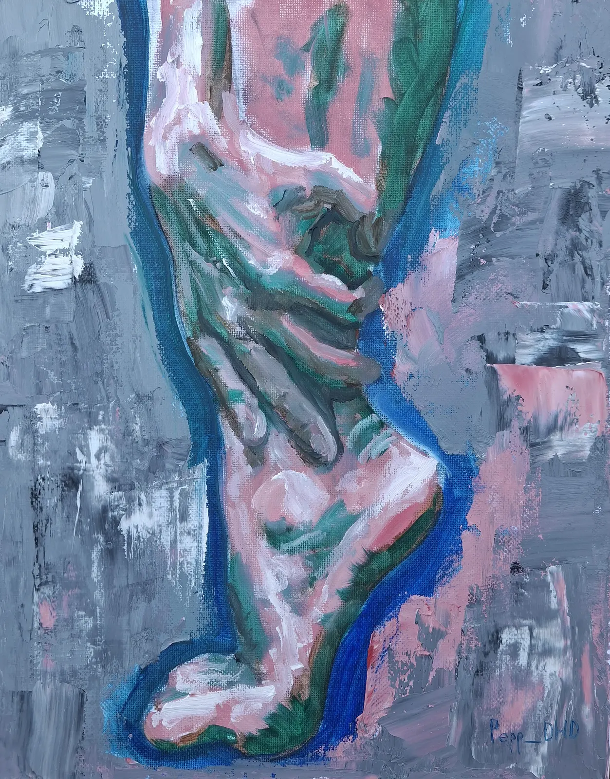 Oljemålning Fingrar och tår II av Pepp_dhd