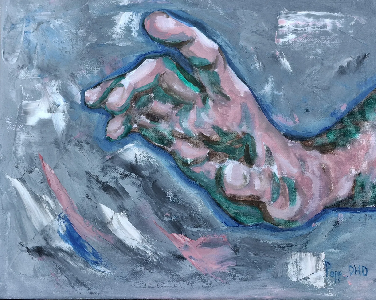 Oljemålning Fingrar och tår III av Pepp_dhd