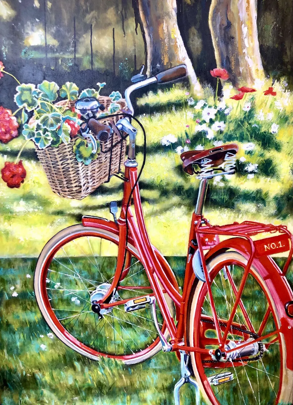 Oljemålning Reminiscence of summer av Veronika Yngwe