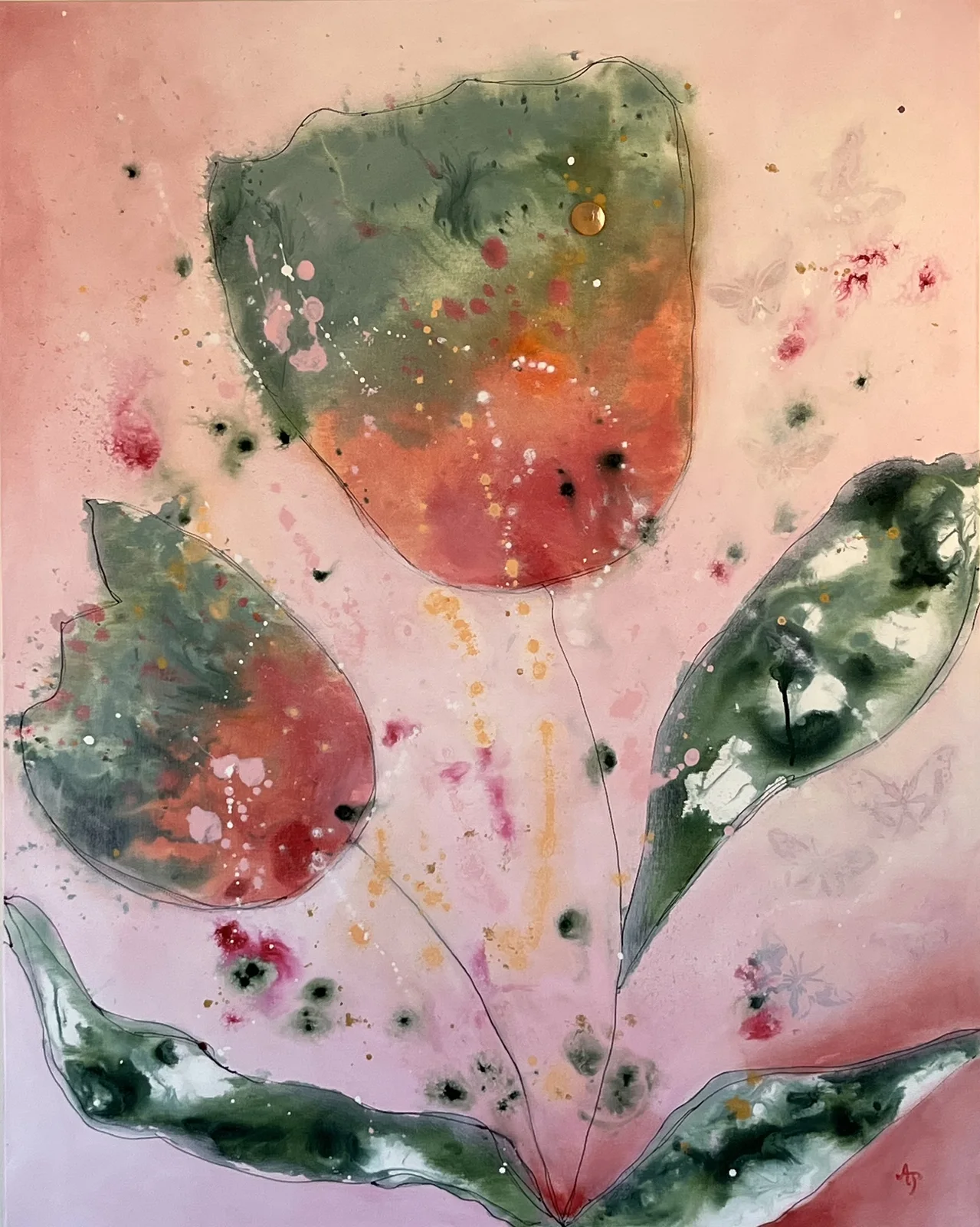 Akrylmålning Yeah, it’s springtime av Annika Persson