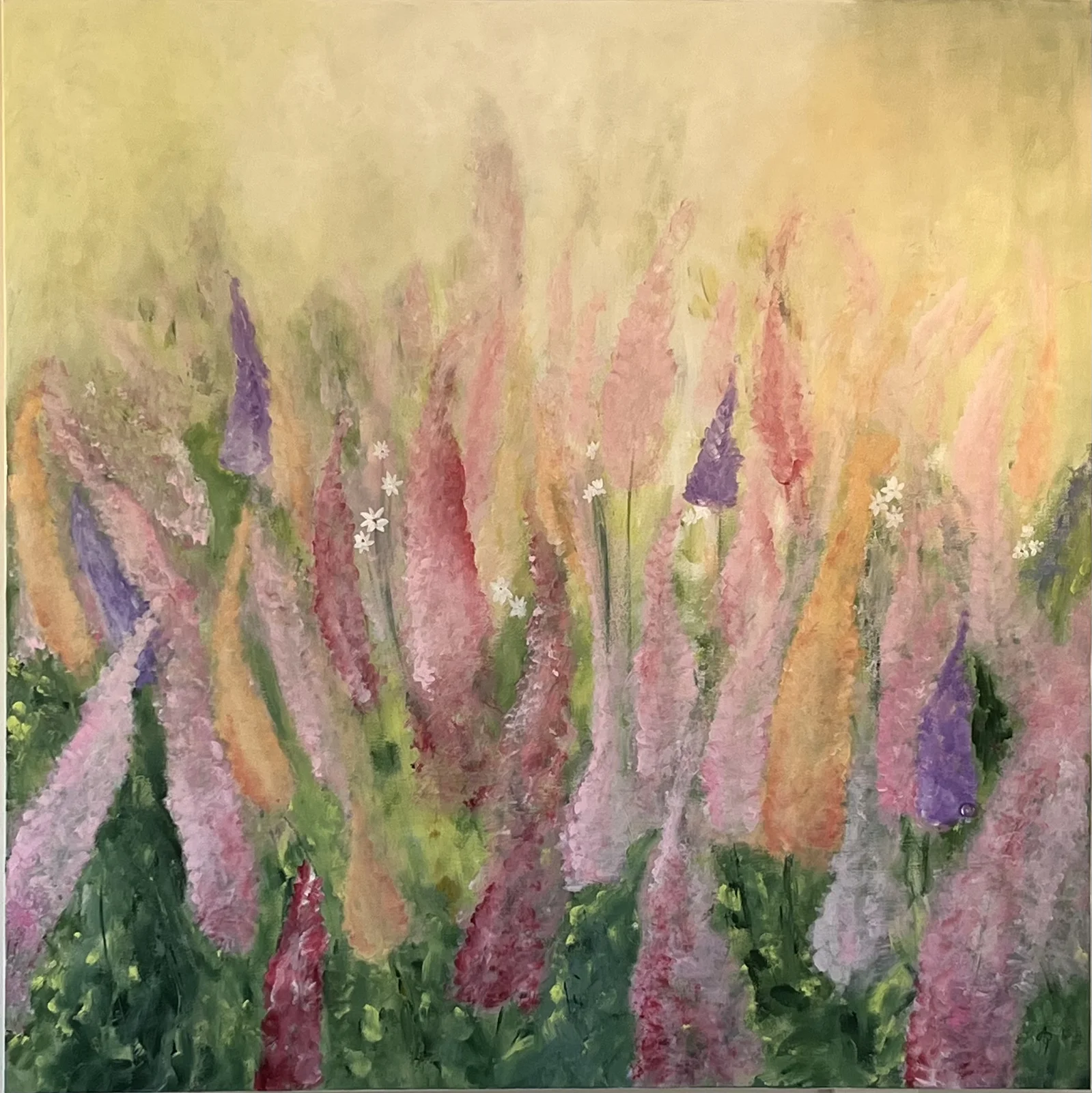 Akrylmålning Midsommartid av Annika Persson