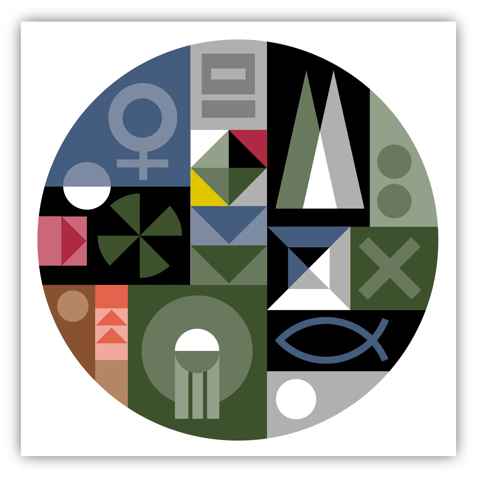 Akrylmålning Pasqua av Gunnar Haller