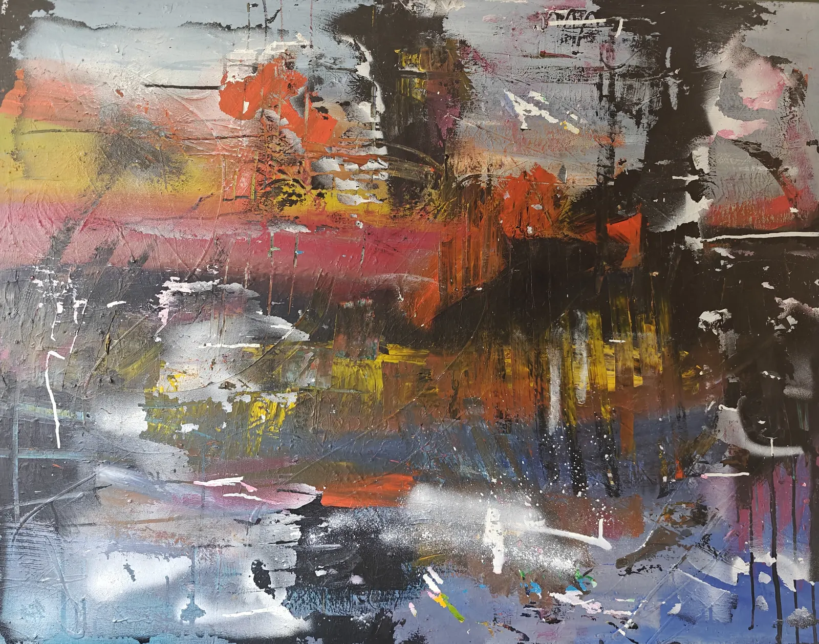 Akrylmålning I Samma Båt av Thomas Netterstedt