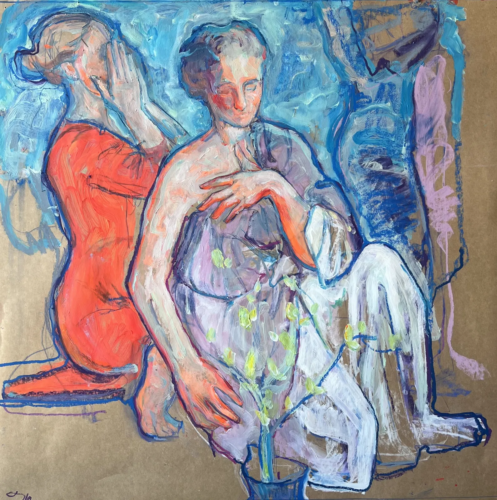 Akrylmålning Vårstämning av Yuliia Levytska