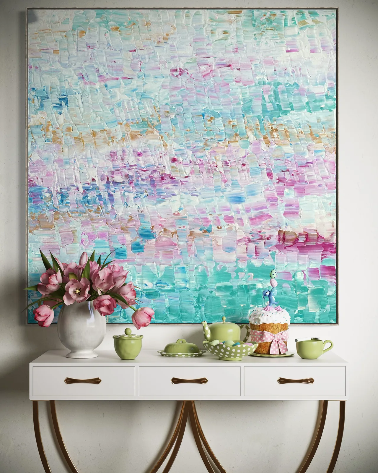 Akrylmålning Icecream av Annette Landin