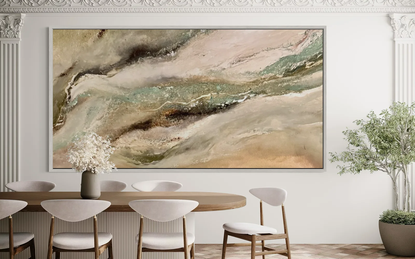 Akrylmålning Earth meet’s gold (new!) av Patrik Sikon