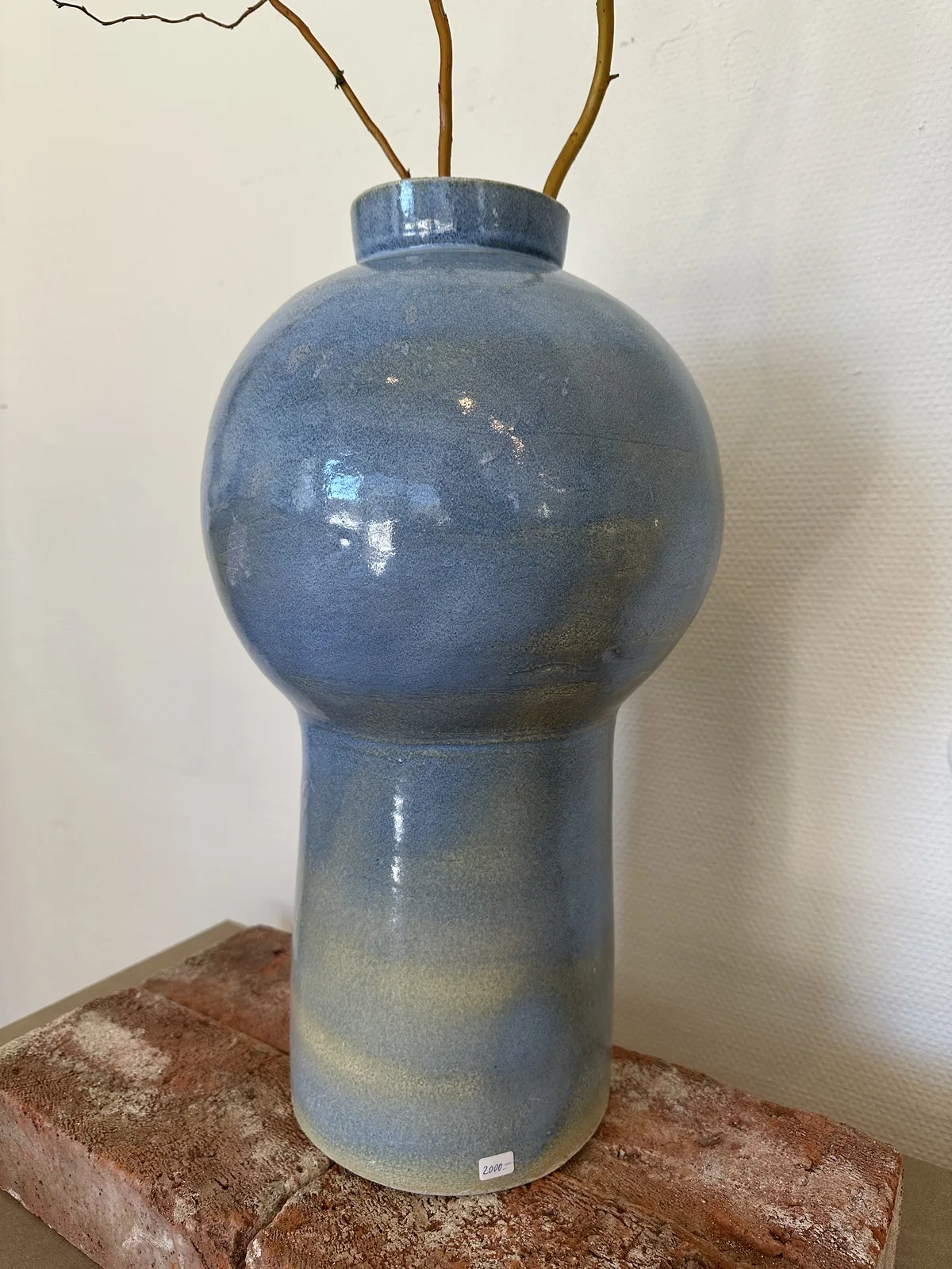 Skulptur Stor blå vas av Elin Selin