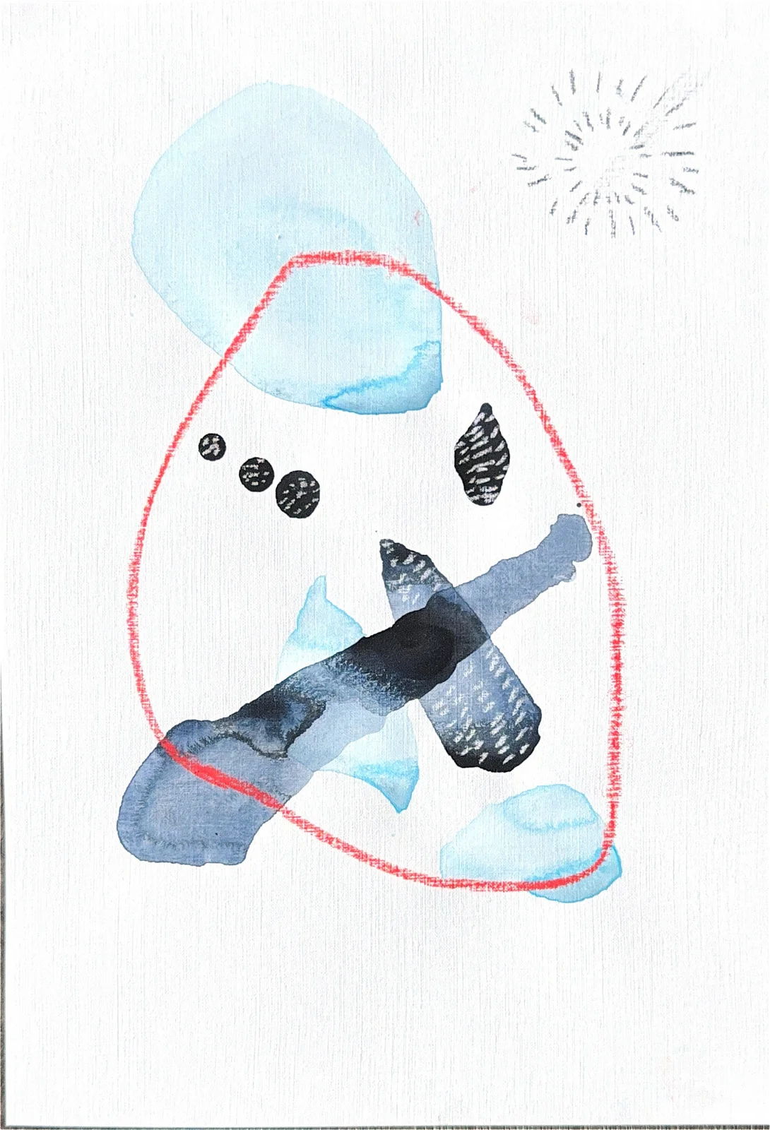 Akrylmålning Den blå hästen - Nr 1 av Antonia Jeuthe