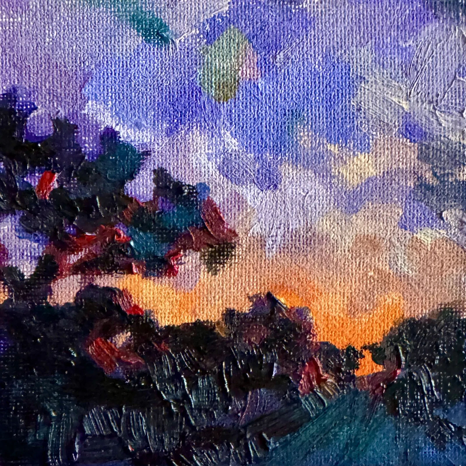 Oljemålning Sunset horizon av Ekaterina Dutkevich