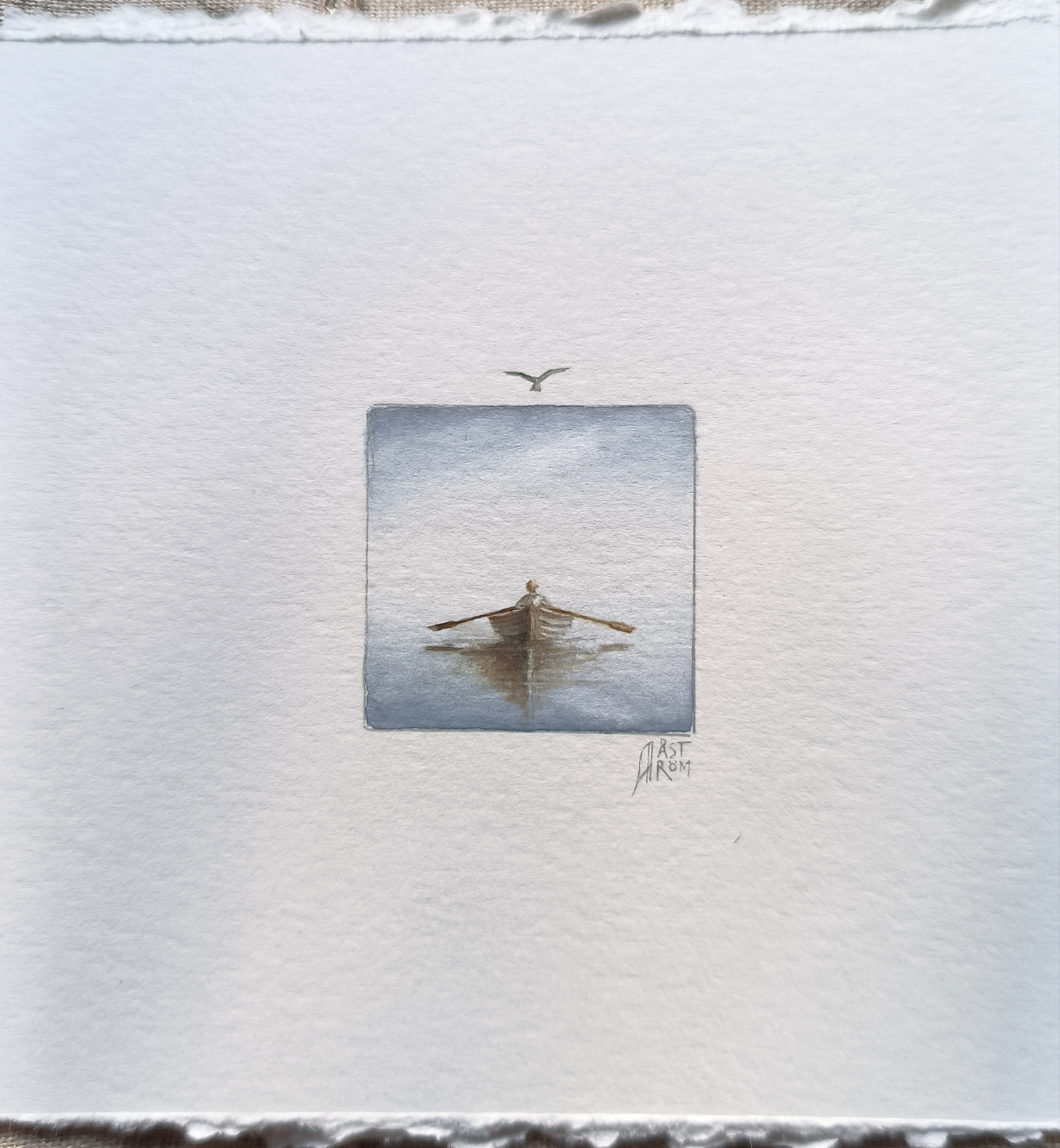 Akvarell Into the Light av Anna Åström