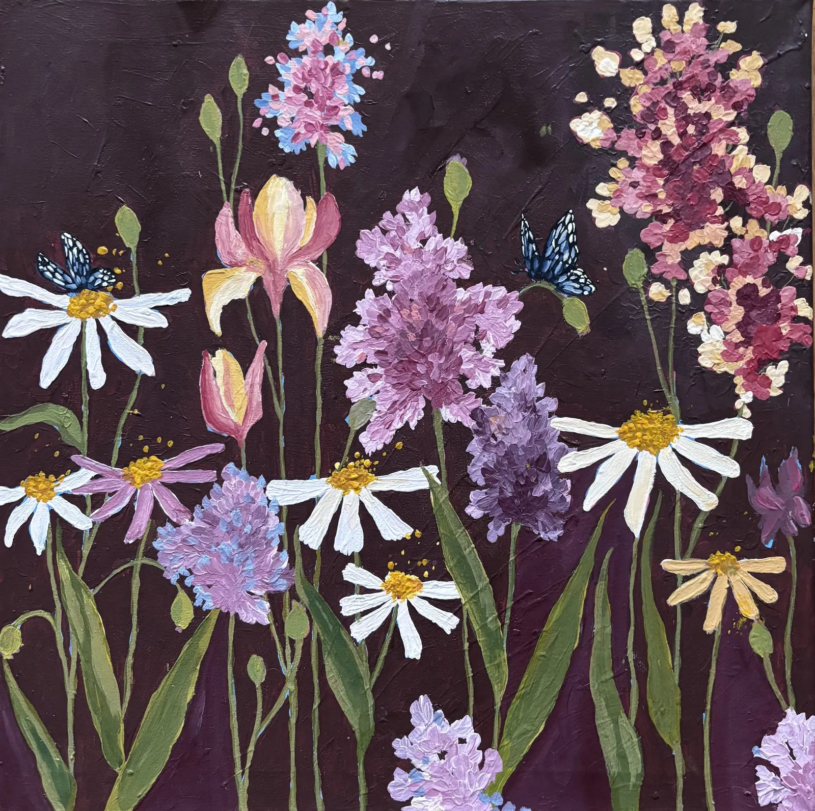 Akrylmålning Blommor del 2 av Ebba Martin-Löf