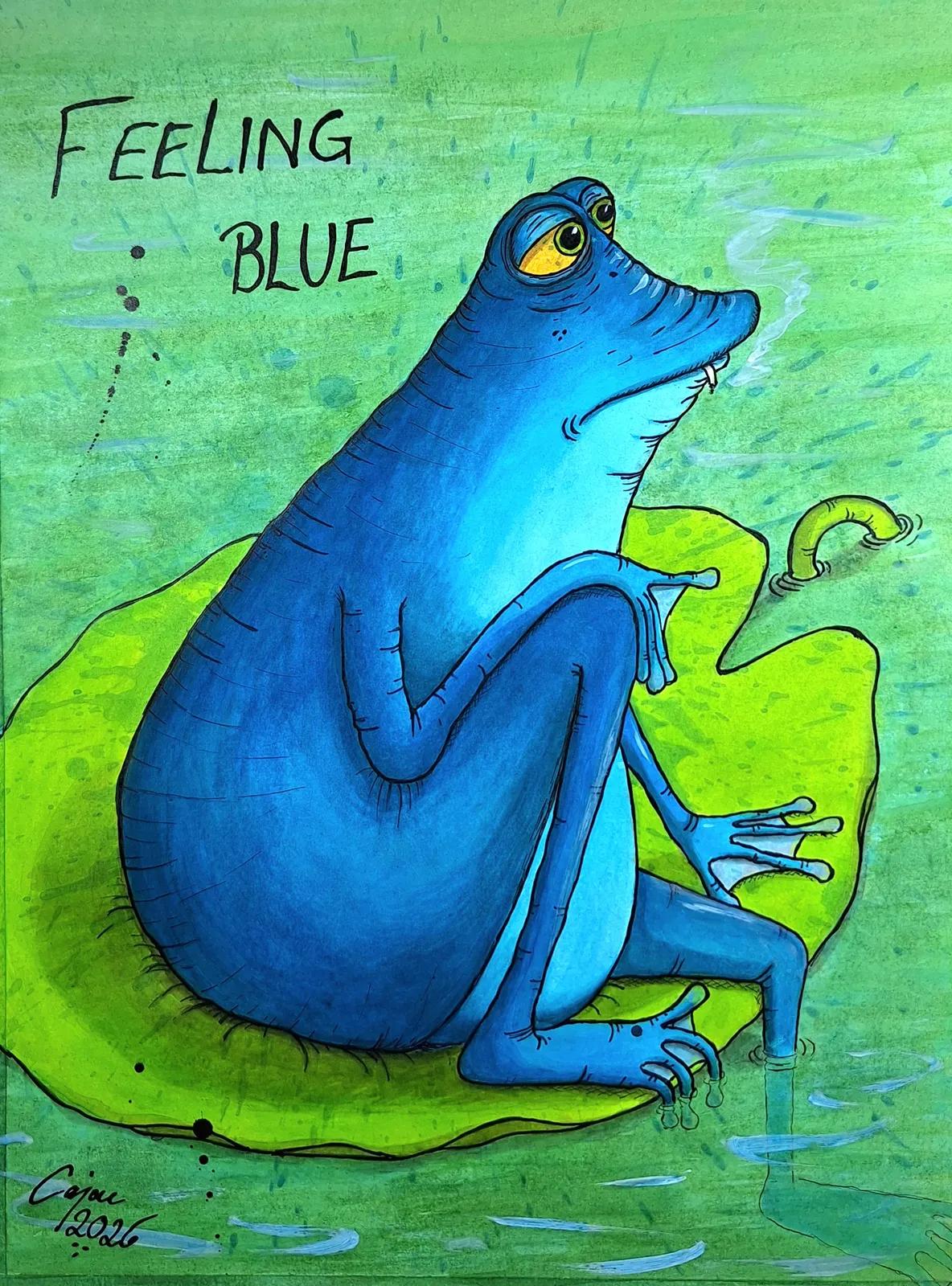 Feeling blue 2 av Carina Cajan Jansson