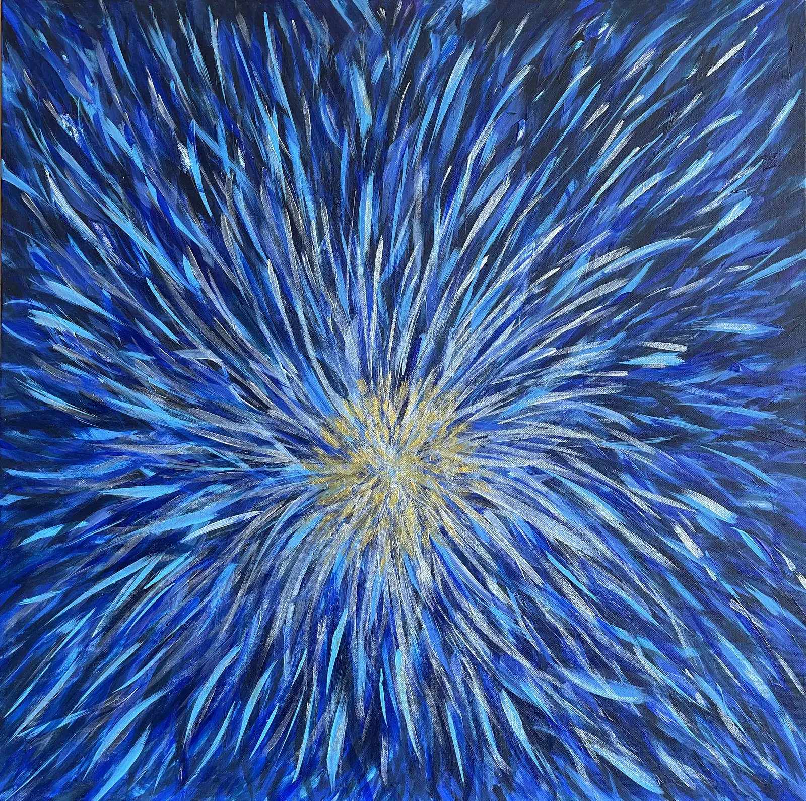 Akrylmålning Blooming real av Ebba Vinberg Hearn