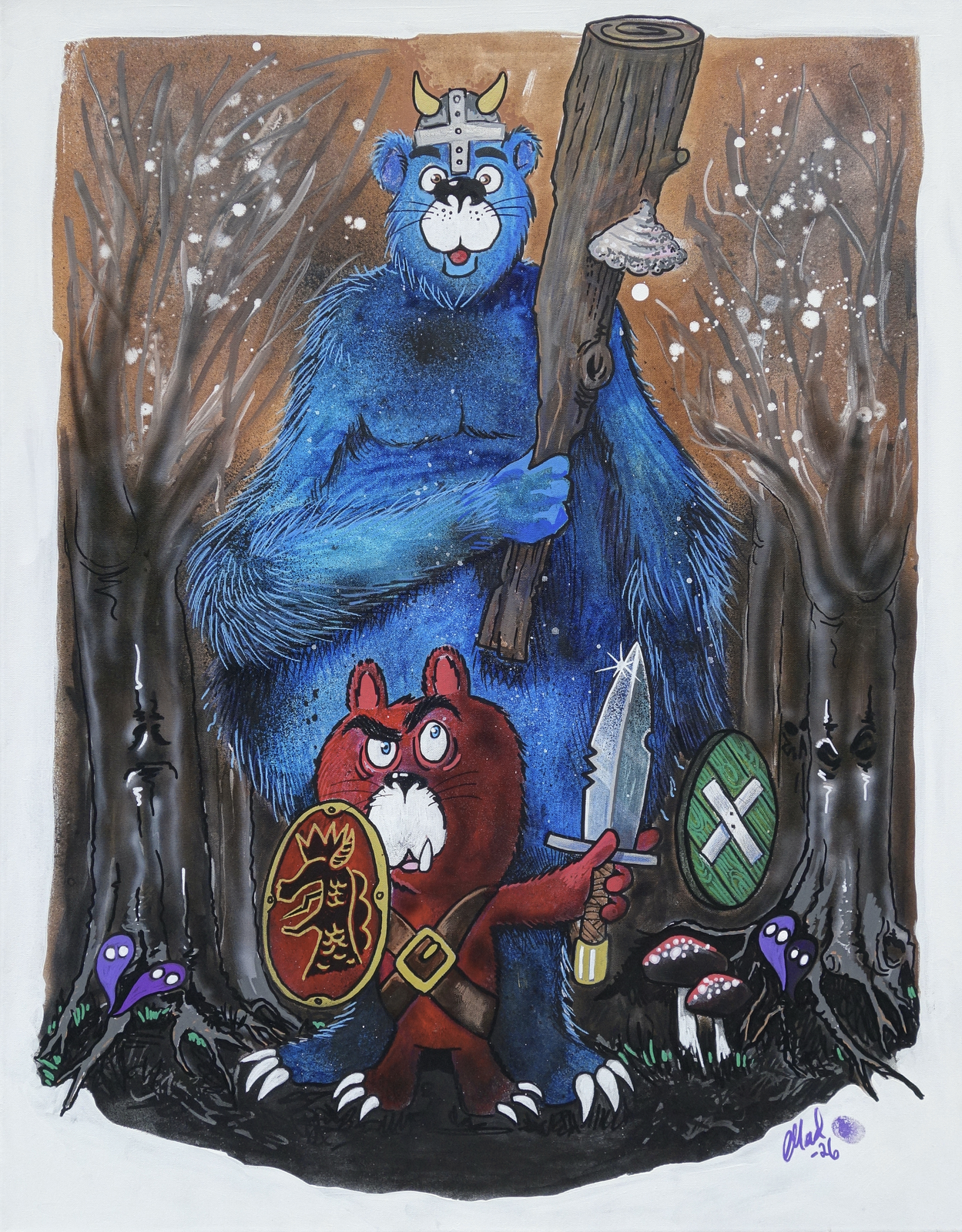 Akrylmålning Mot nya äventyr av Magnus Dacke