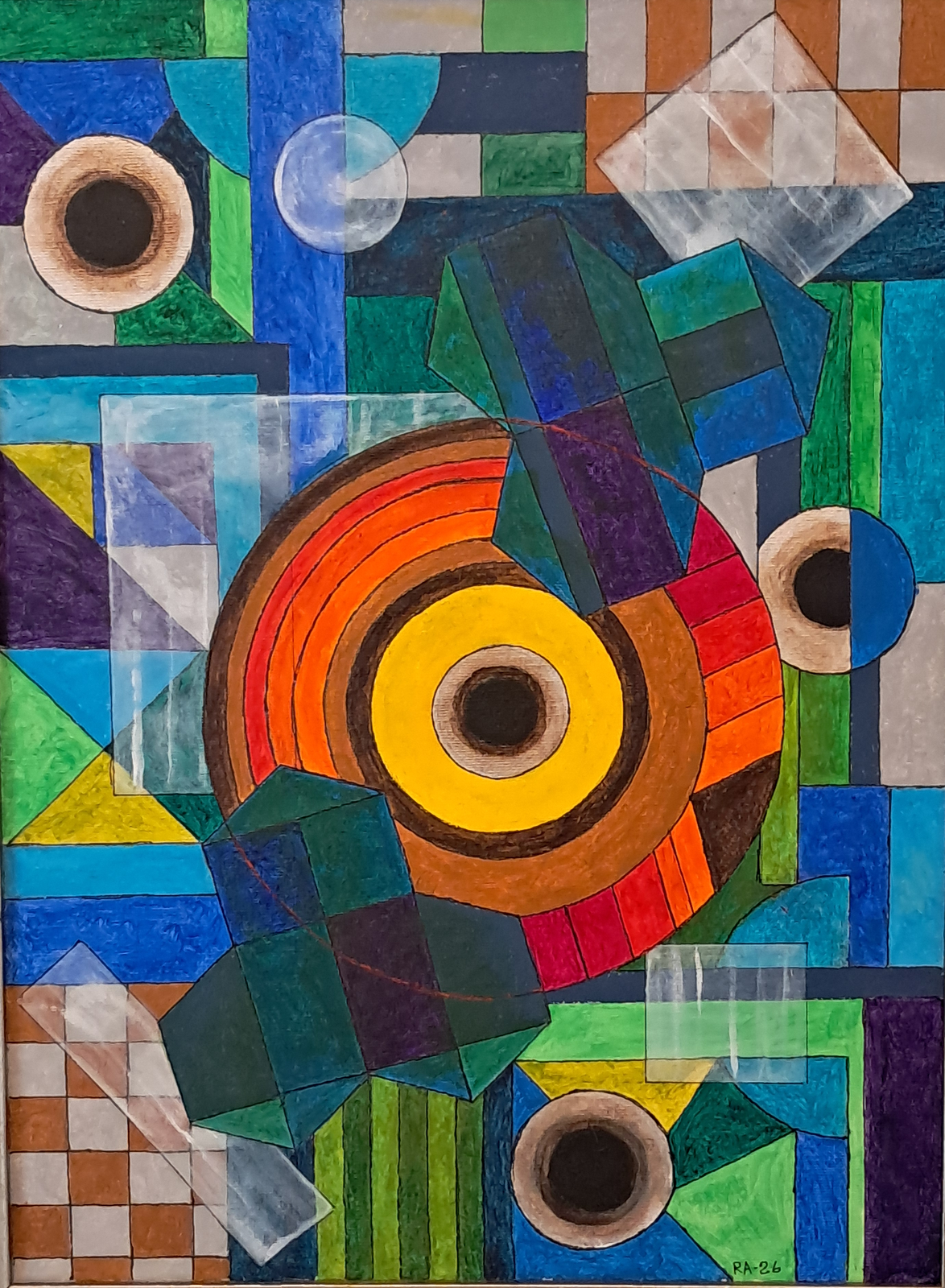 Akrylmålning Färglek Nr 1. av Roland Adolfsson