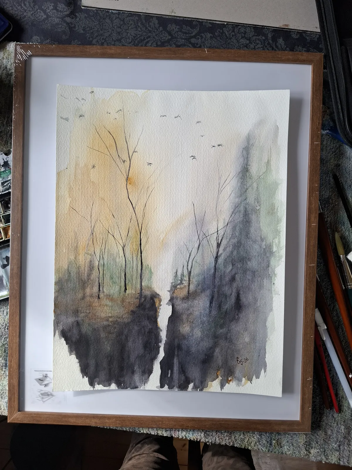 Akvarell Motljus av Eleonore Svensson Svensson Eklund