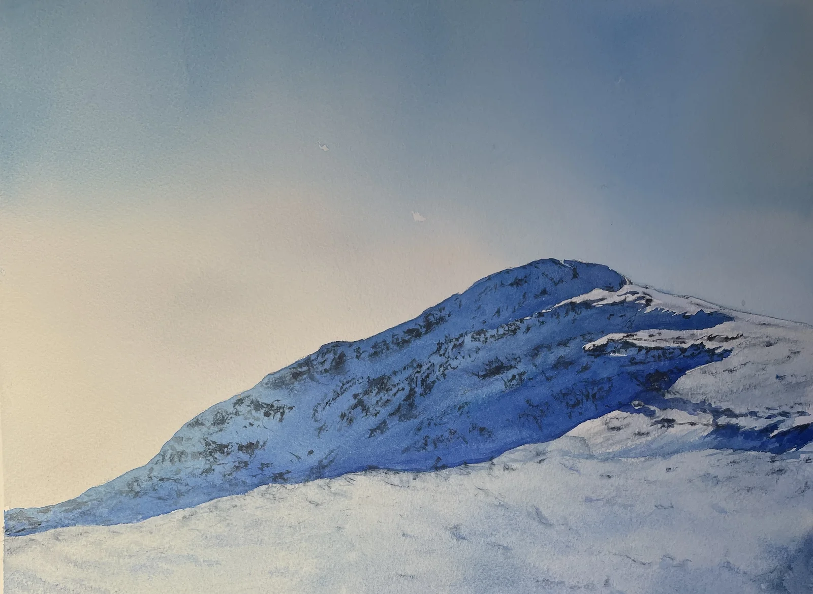 Akvarell Fjällsida av Maria Möller