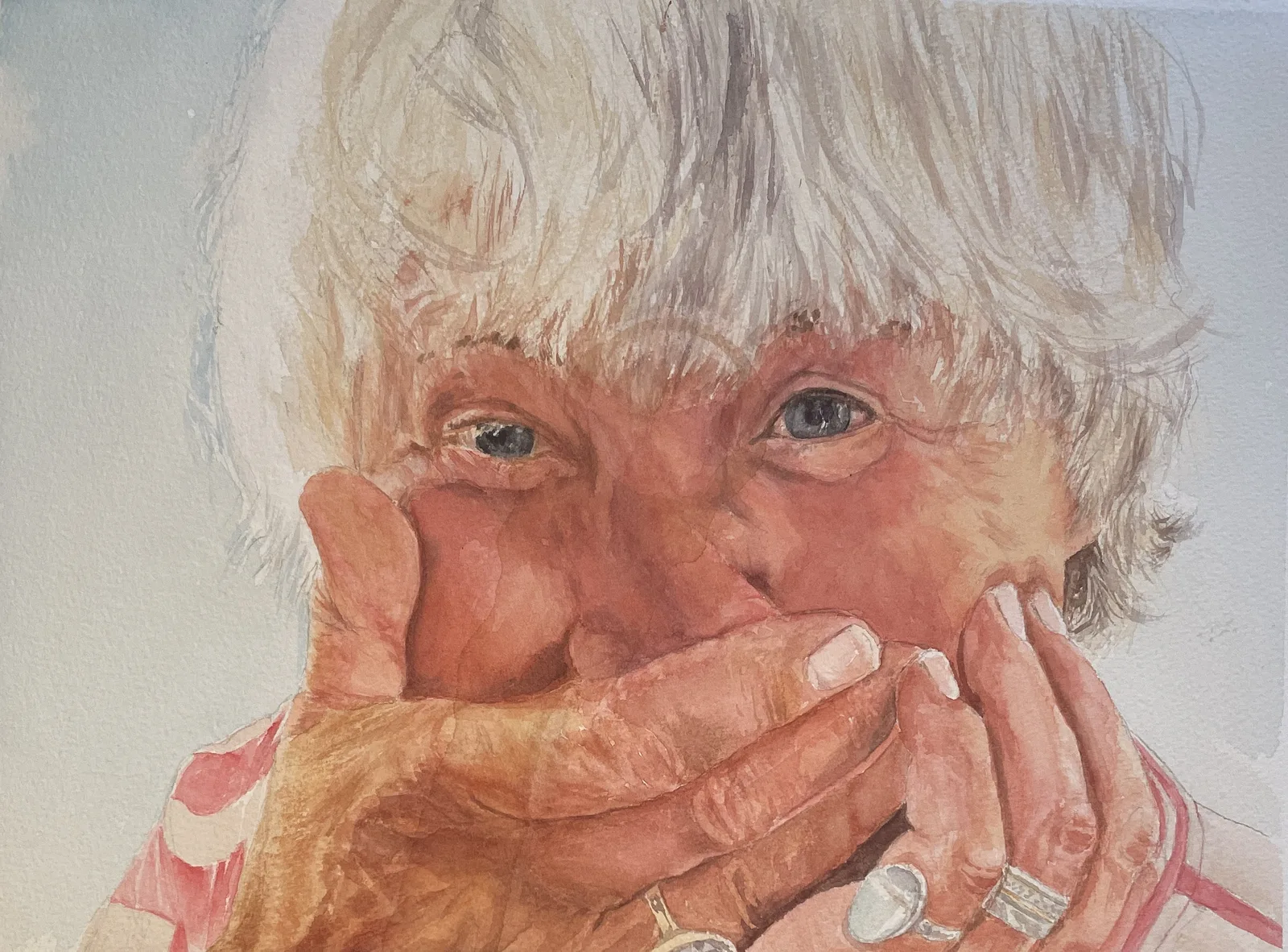 Akvarell Fniss av Maria Möller