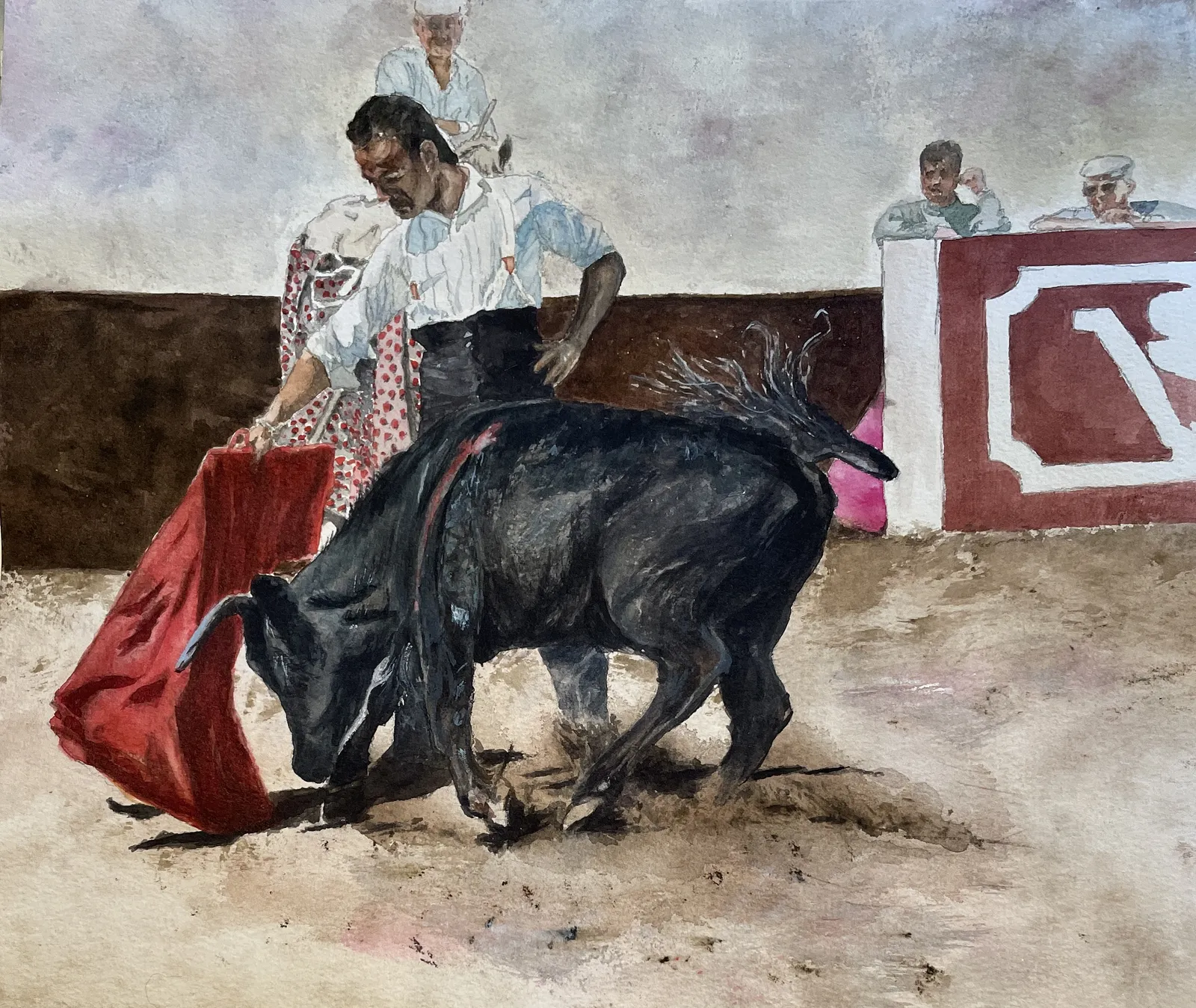 Akvarell Svunna tider av Maria Möller