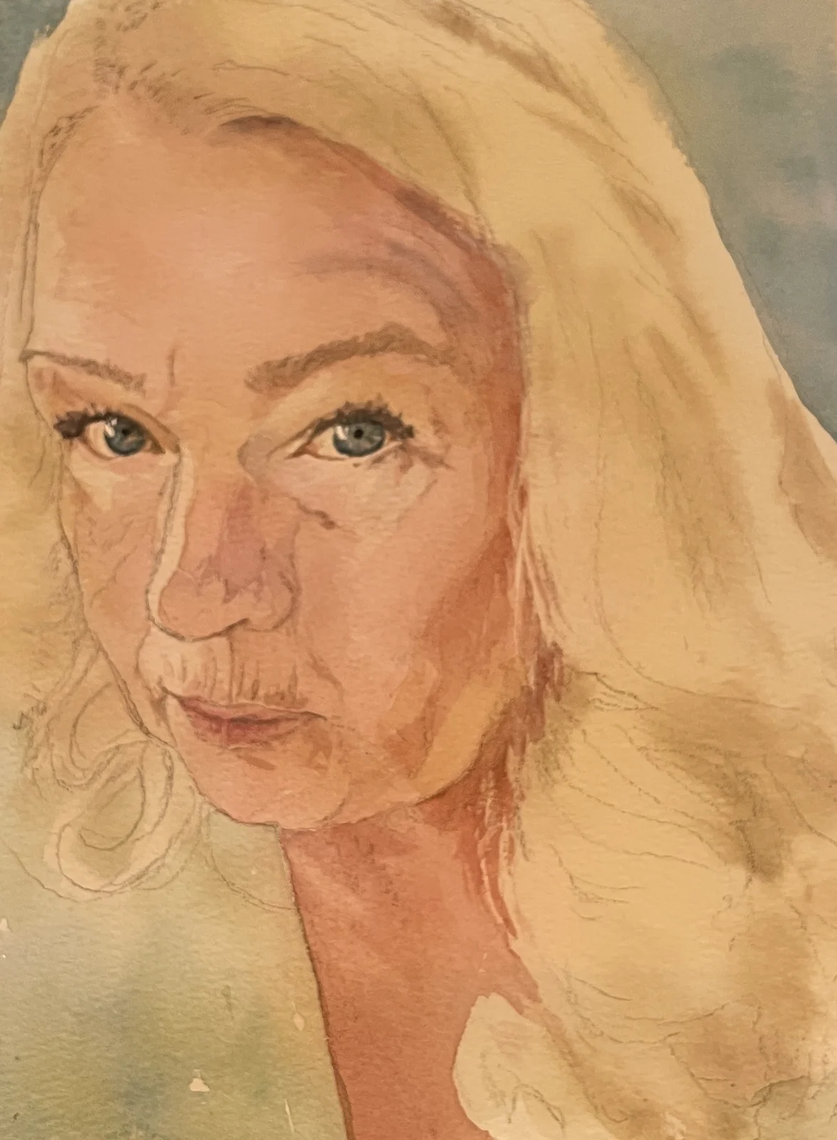 Akvarell Porträtt av Maria Möller