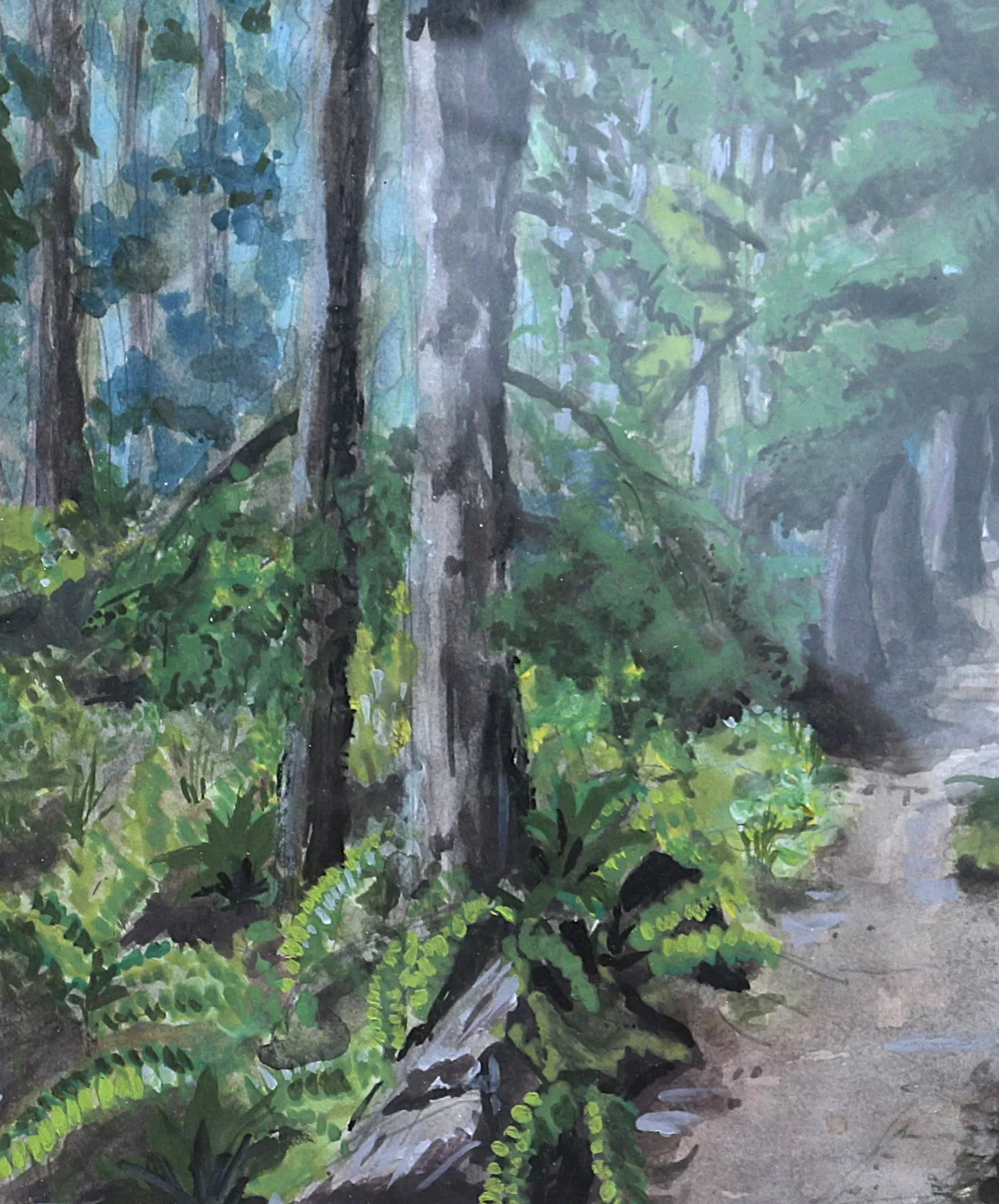 Akvarell Forest Lake Arrowhead av Carlyle Minnaar