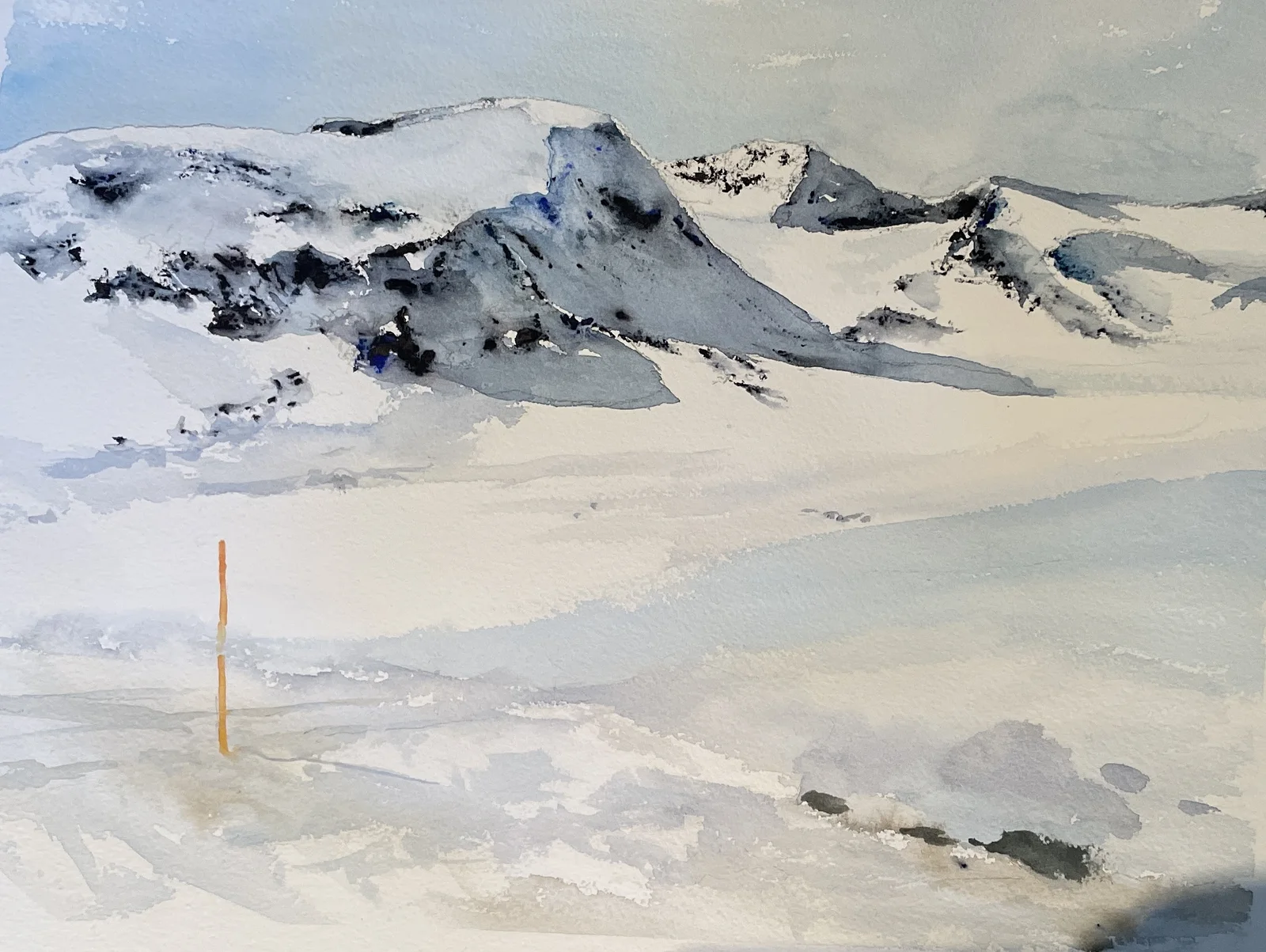 Akvarell Plogpinne av Maria Möller