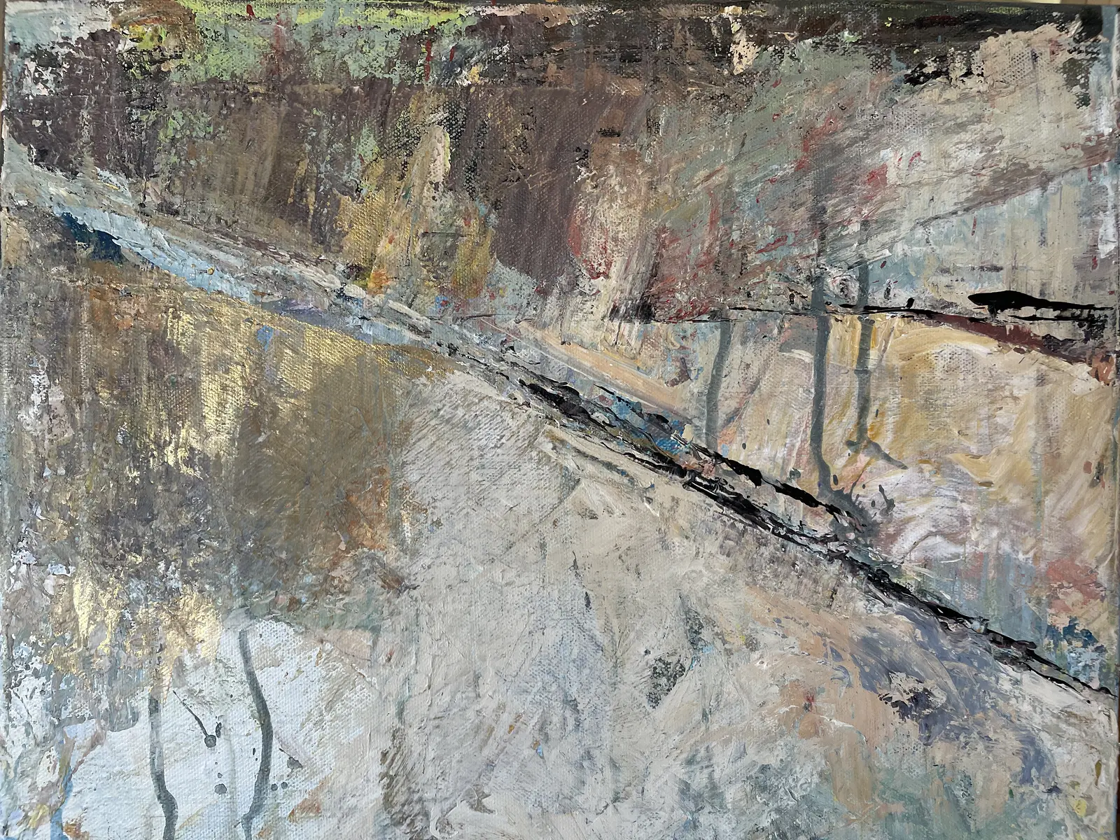 Akrylmålning Backen av Maria Möller