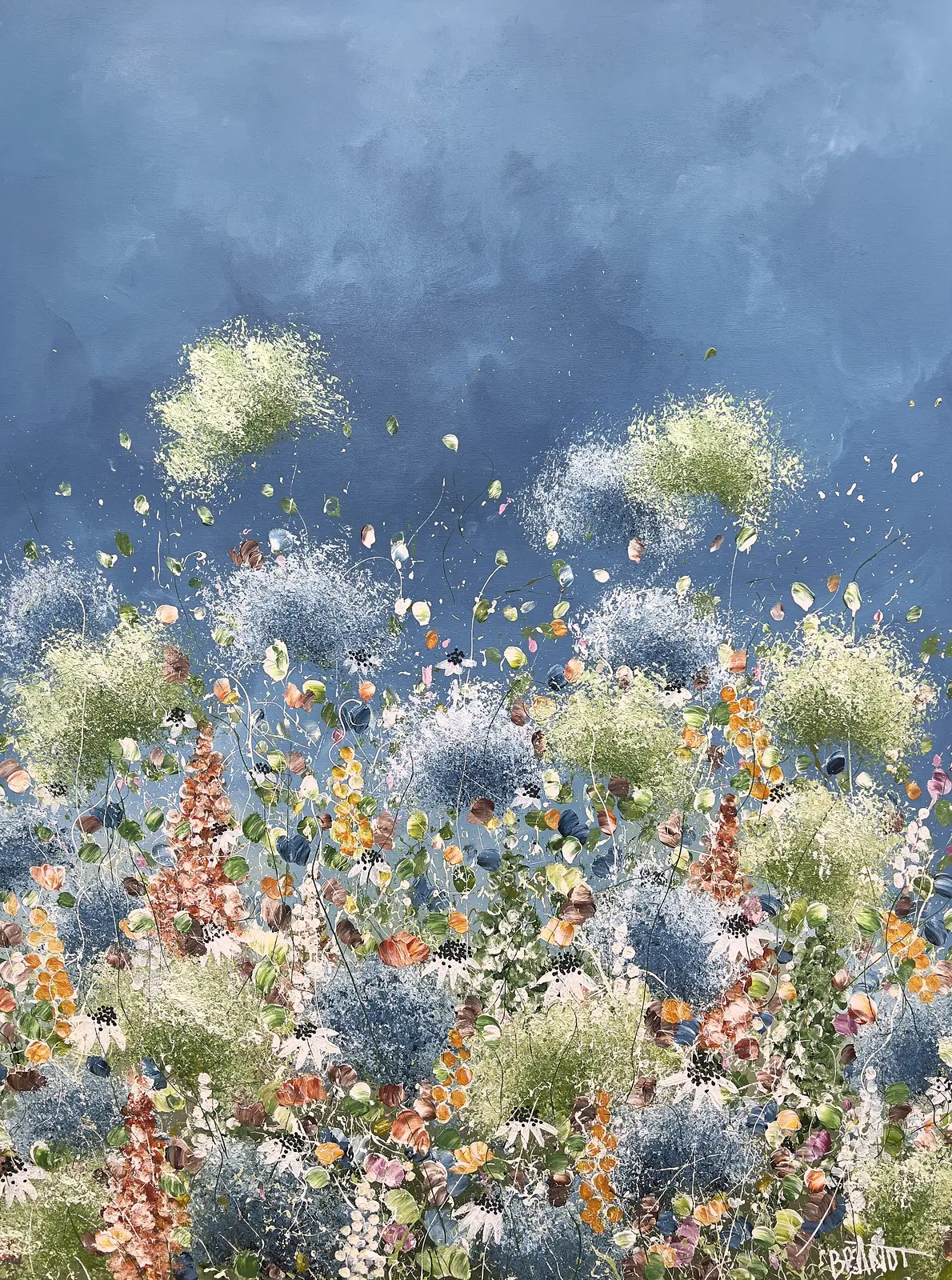 Akrylmålning Brise Botanique av Anna Artistockholm Brandt