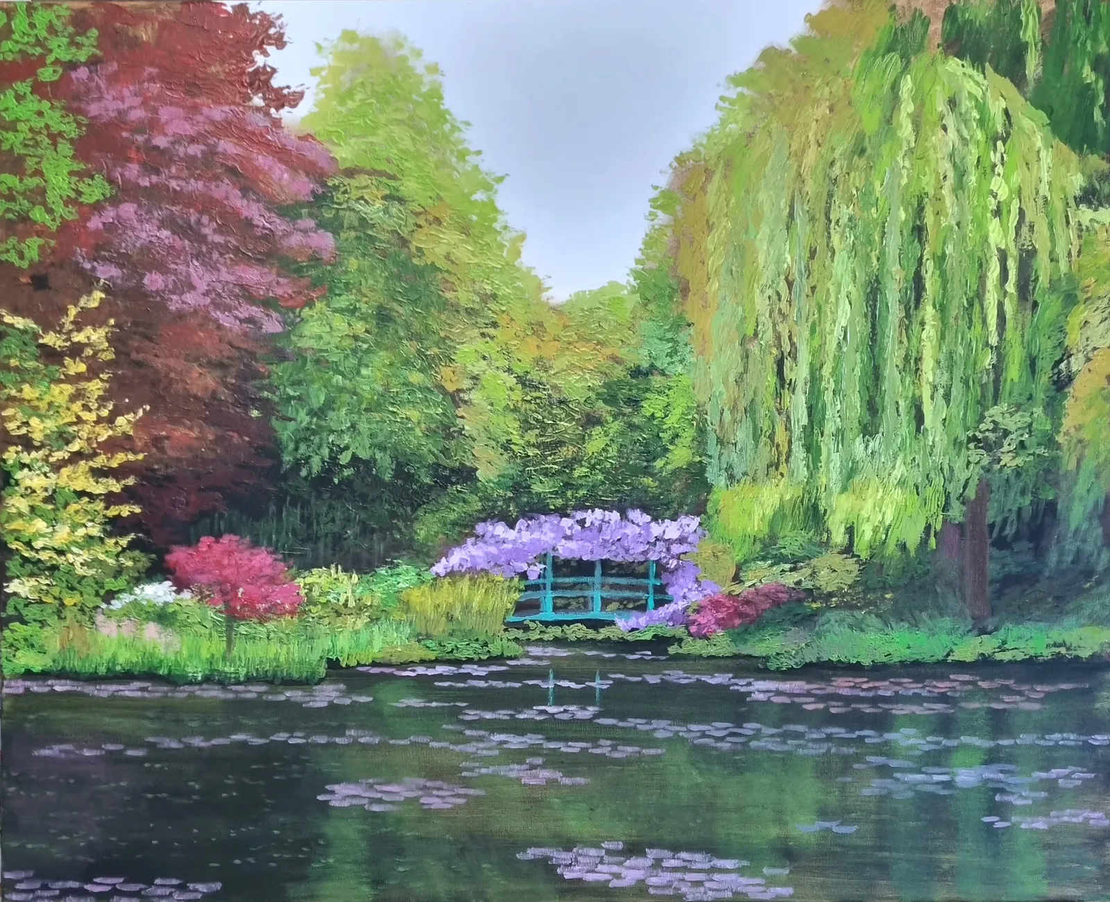 Akrylmålning Giverny ll av Anna Jormin