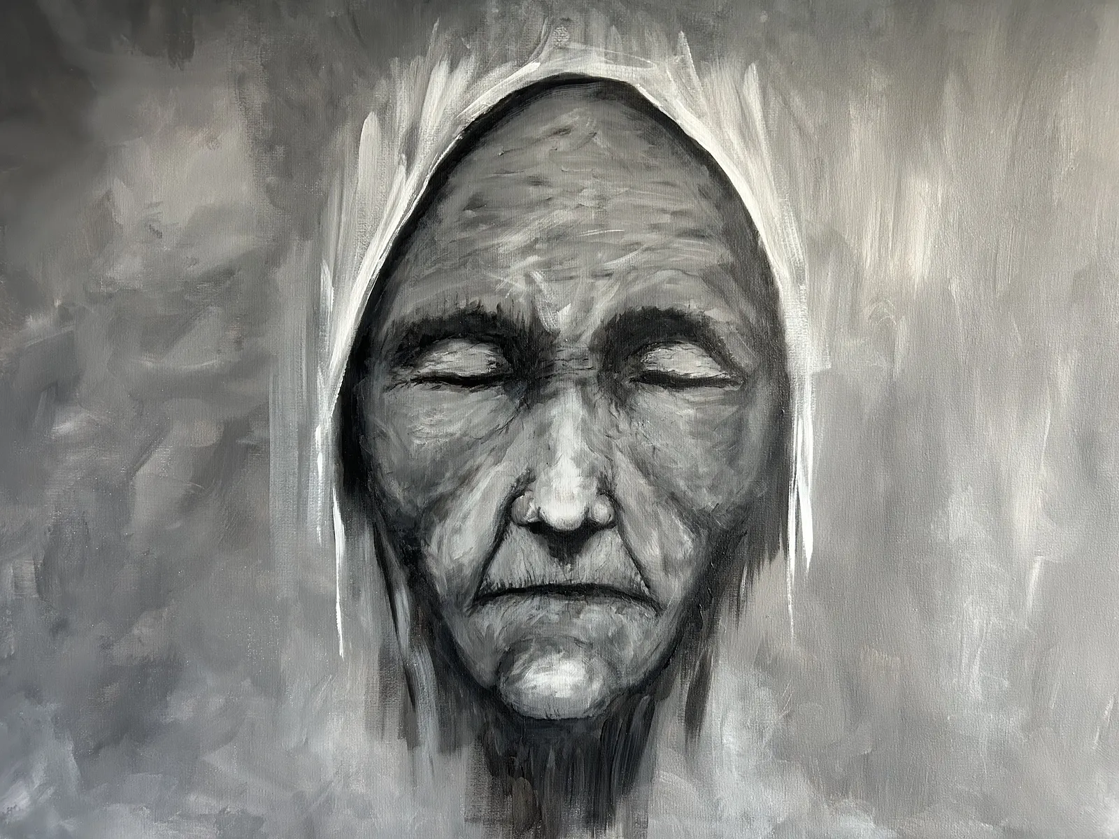 Akrylmålning Don’t open your eyes just keep on dreaming av Helena Vaihinger