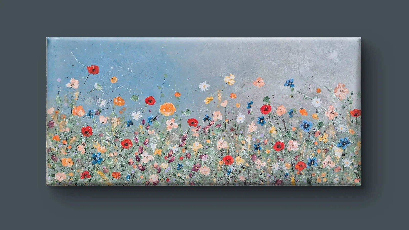 Akrylmålning Vallmo av Catrine Karpati