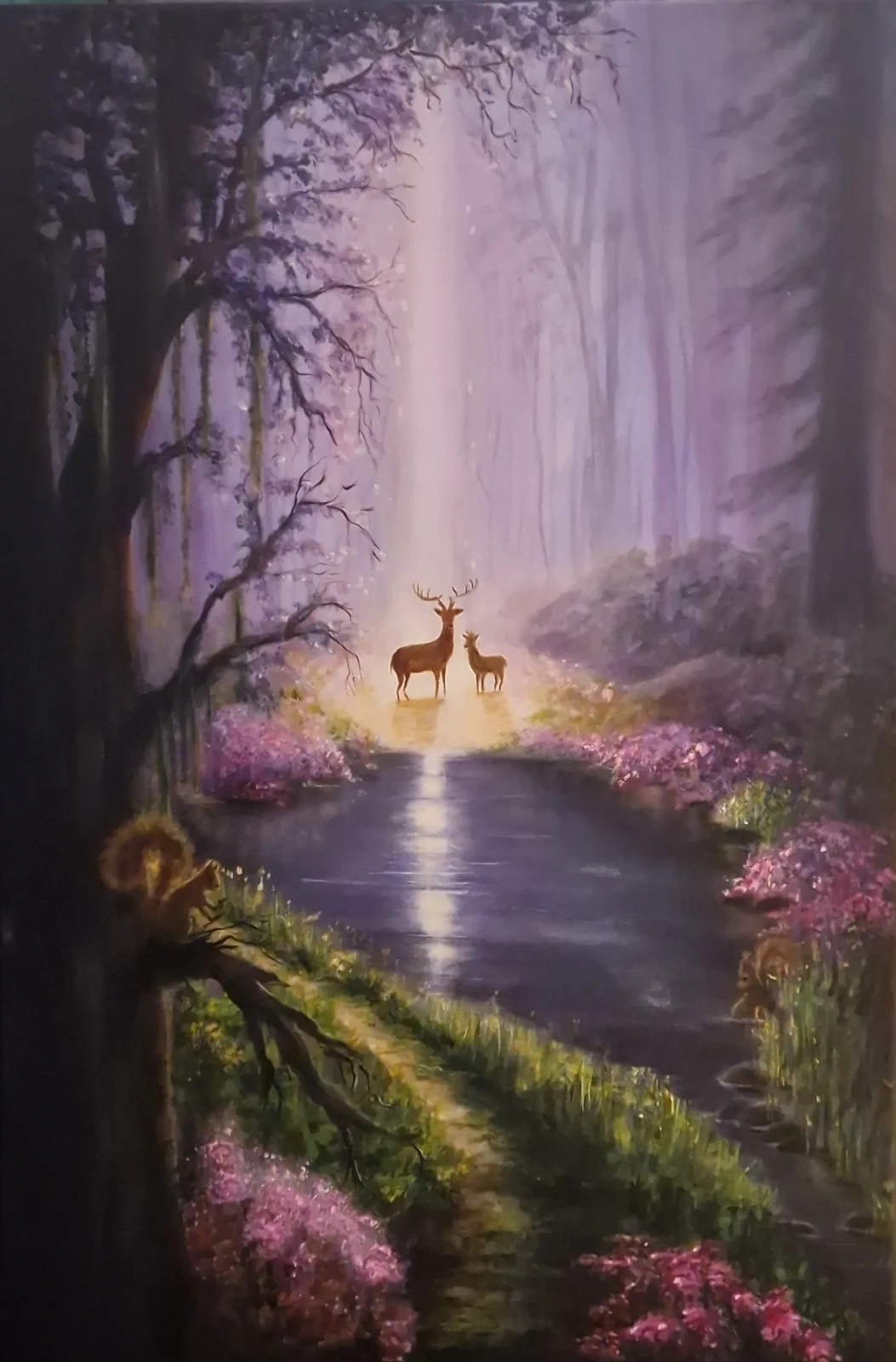 Akrylmålning Where Ligth Meets av Pia K. Egeriis