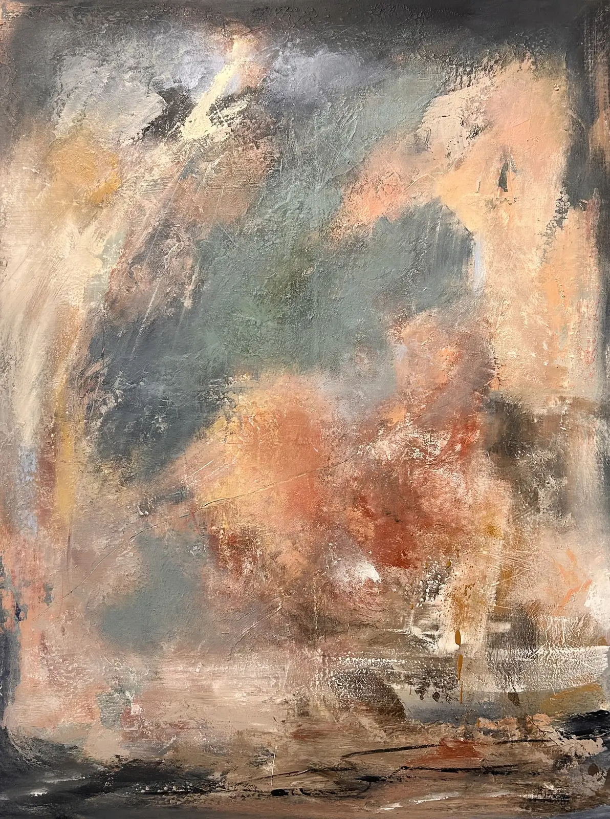 Akrylmålning Breathe it in av Ulrica Halling Olsson_art Stockholm