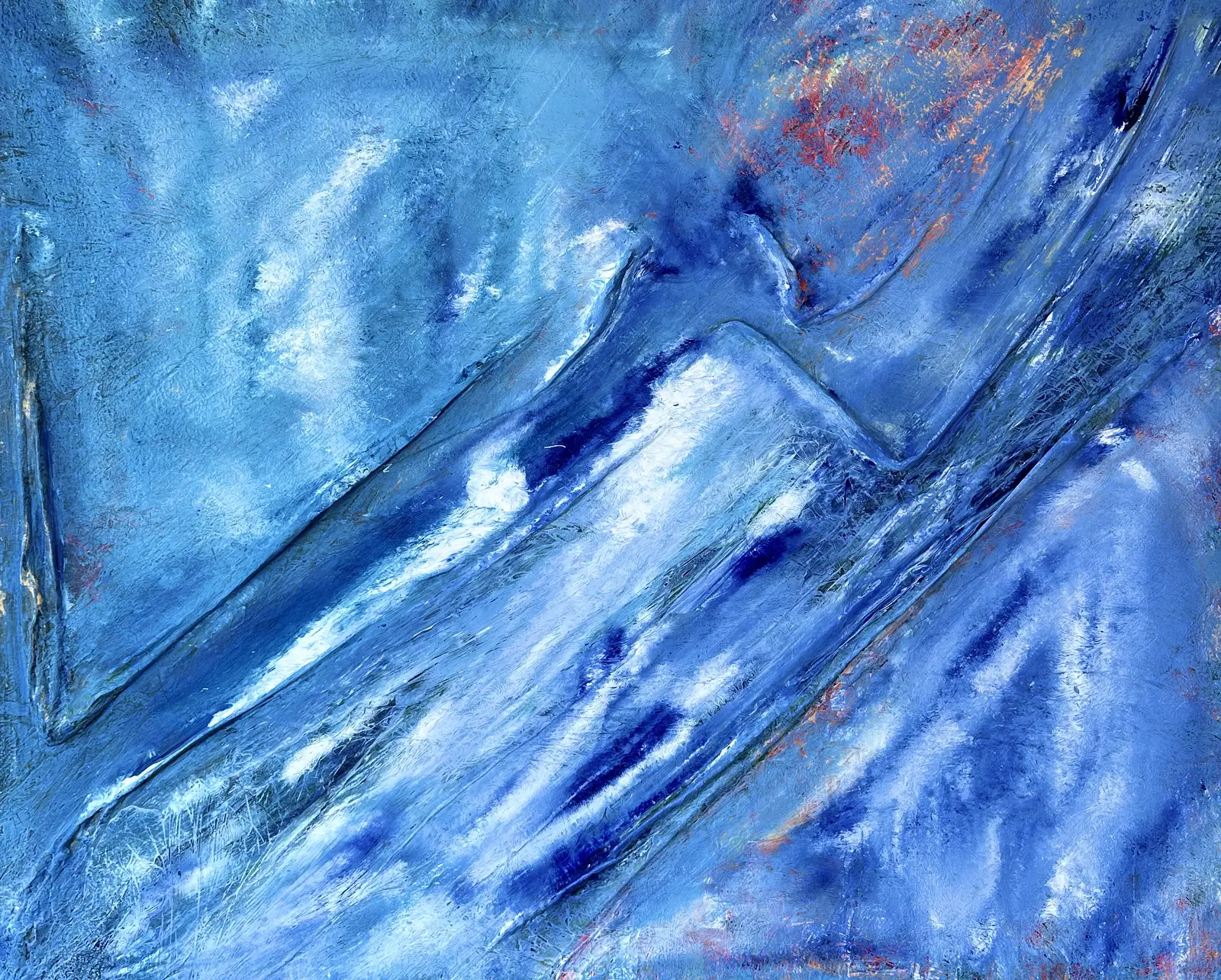 Akrylmålning Levande Vatten/Living Water av Cecilia Larsdotter