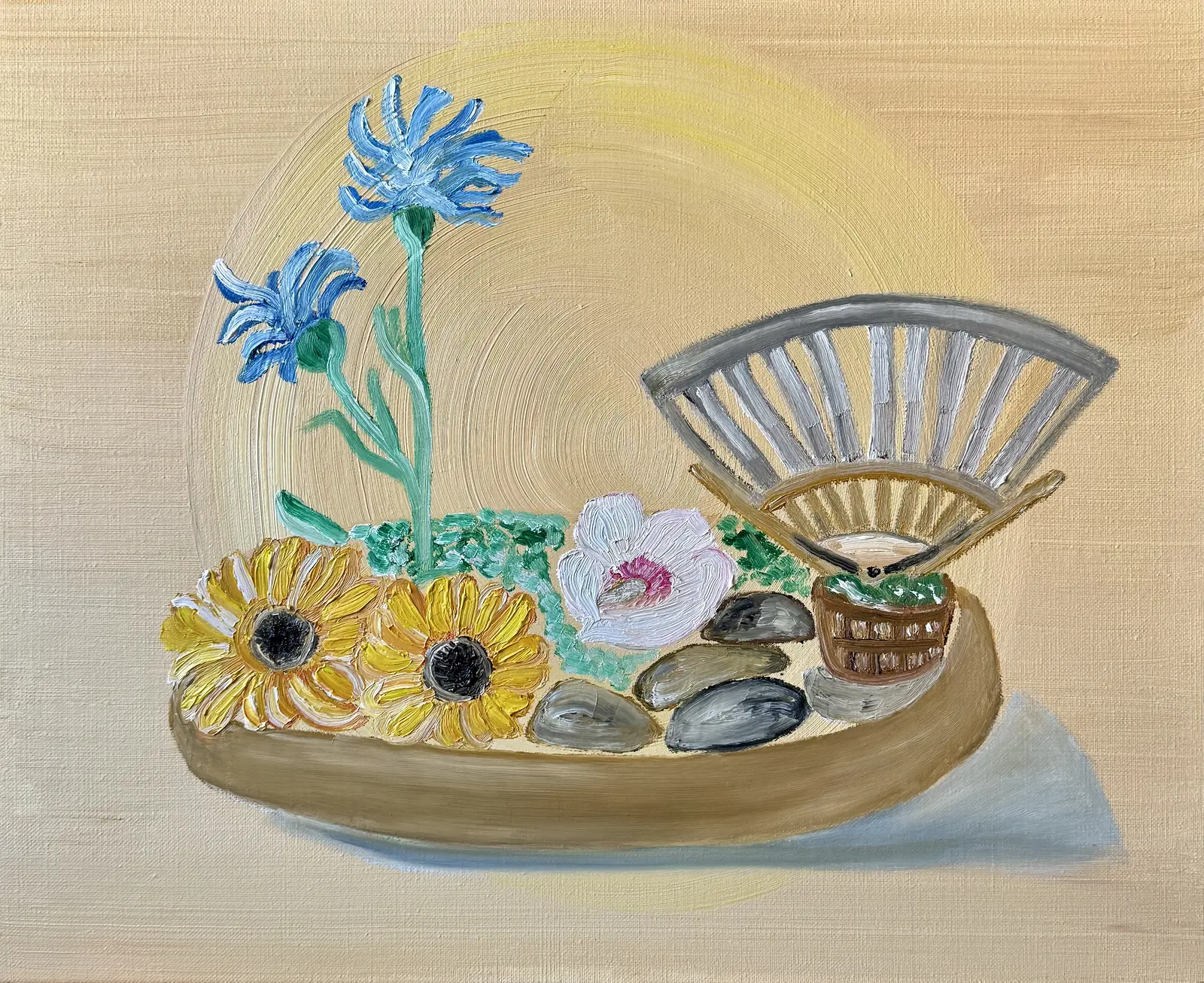 Oljemålning Ikebana Solar av Claireslounge