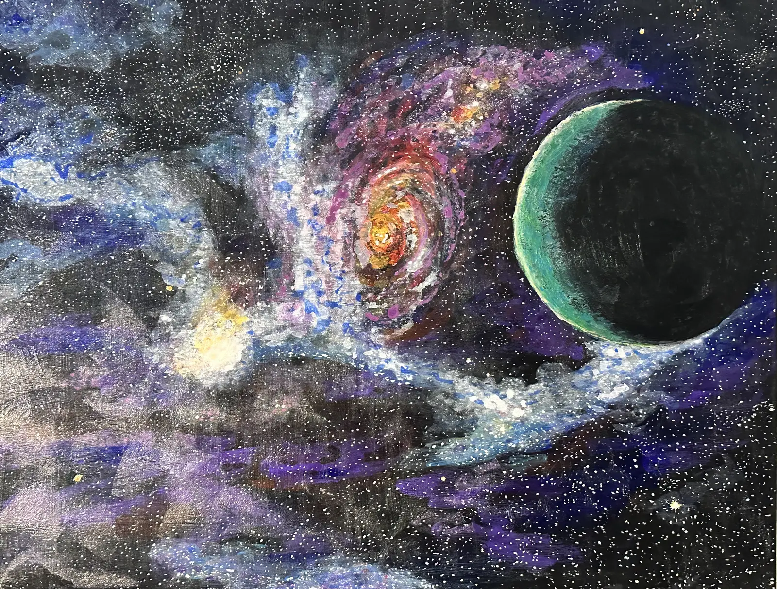 Akrylmålning Miljoner stjärnor av Marie-Helén Andersson