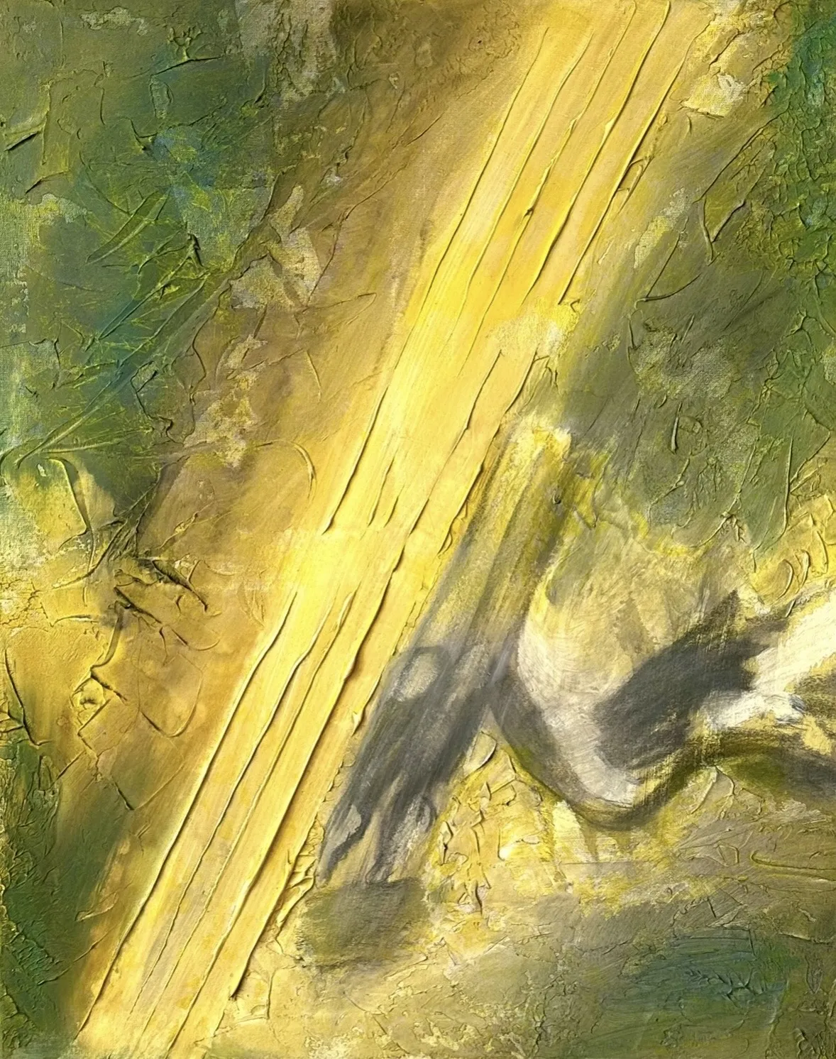 Akrylmålning Drottning i skyddad sfär 1 /Dreaming, Exploding Stardust 1 av Cecilia Larsdotter