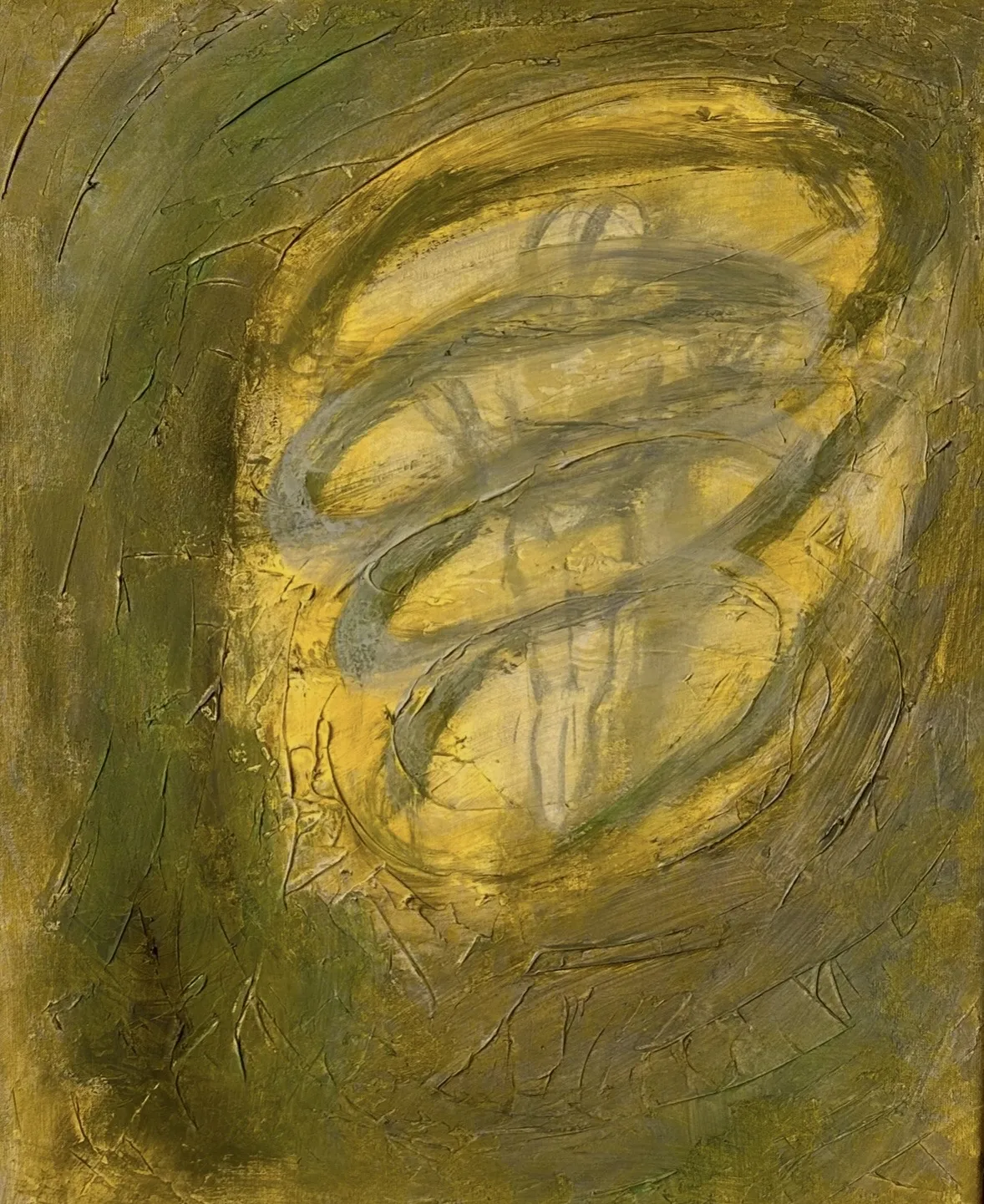 Akrylmålning Drottning i skyddad sfär 3 /     The Core of Her Power 3 av Cecilia Larsdotter