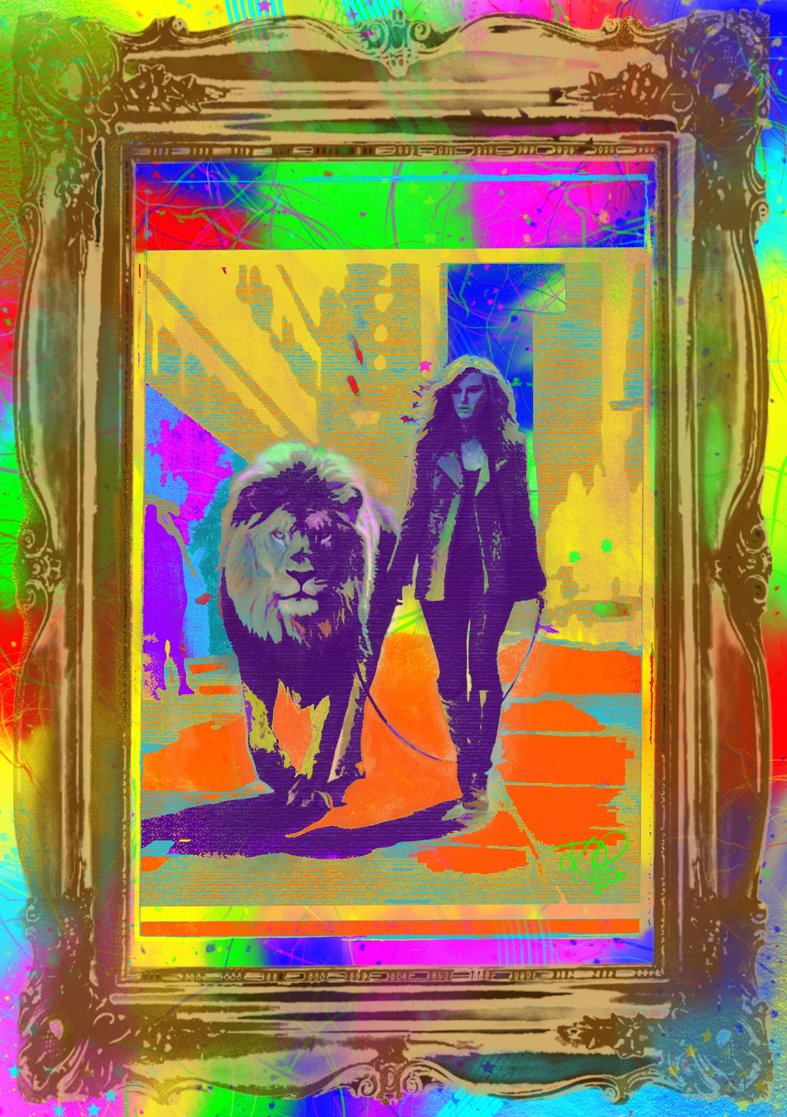 Girl with a lion av Kattis Olofsson