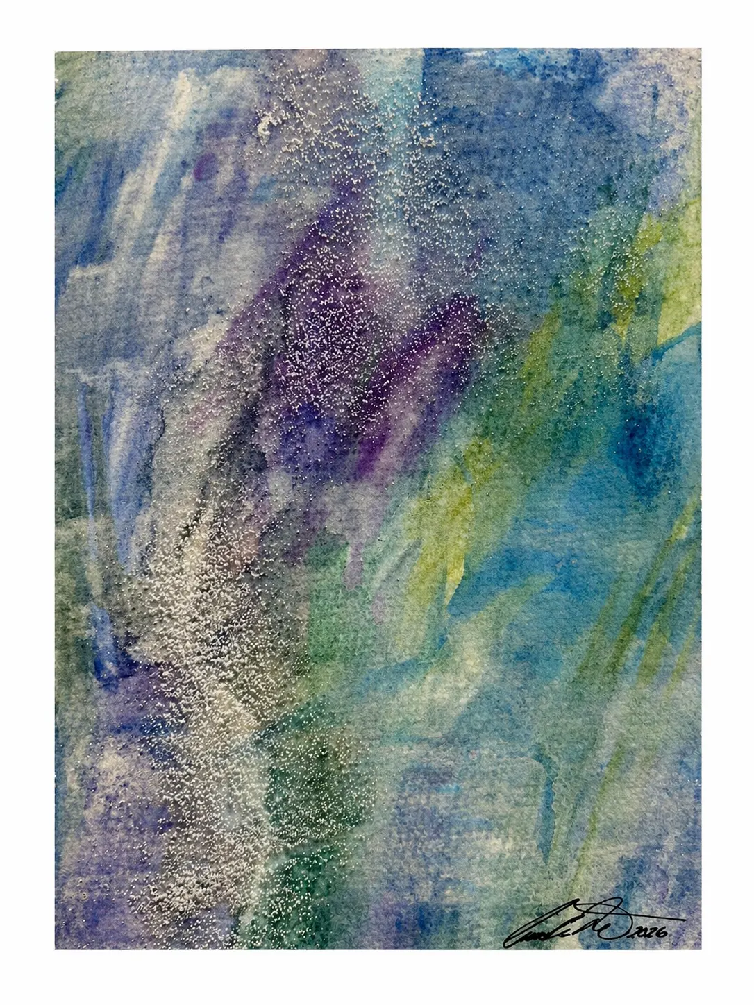 Akvarell Gravity & Grace 3 Orginal akvarell/watercolors av Cecilia Larsdotter