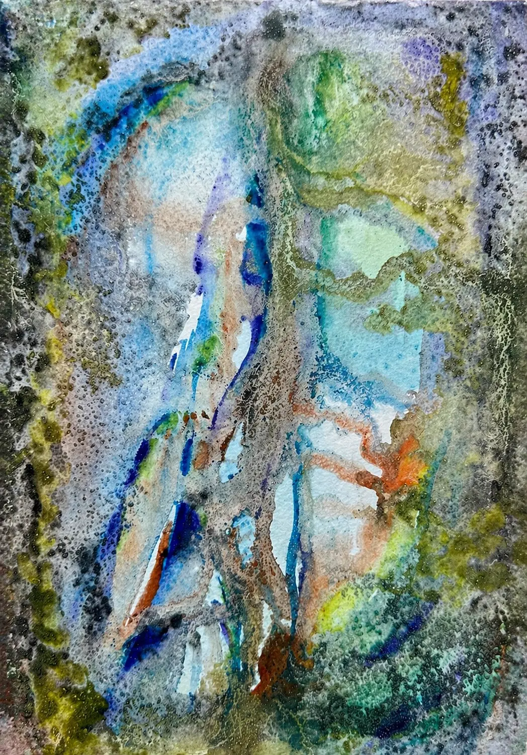 Akvarell Gravity & Grace 6 Orginal akvarell/watercolors av Cecilia Larsdotter