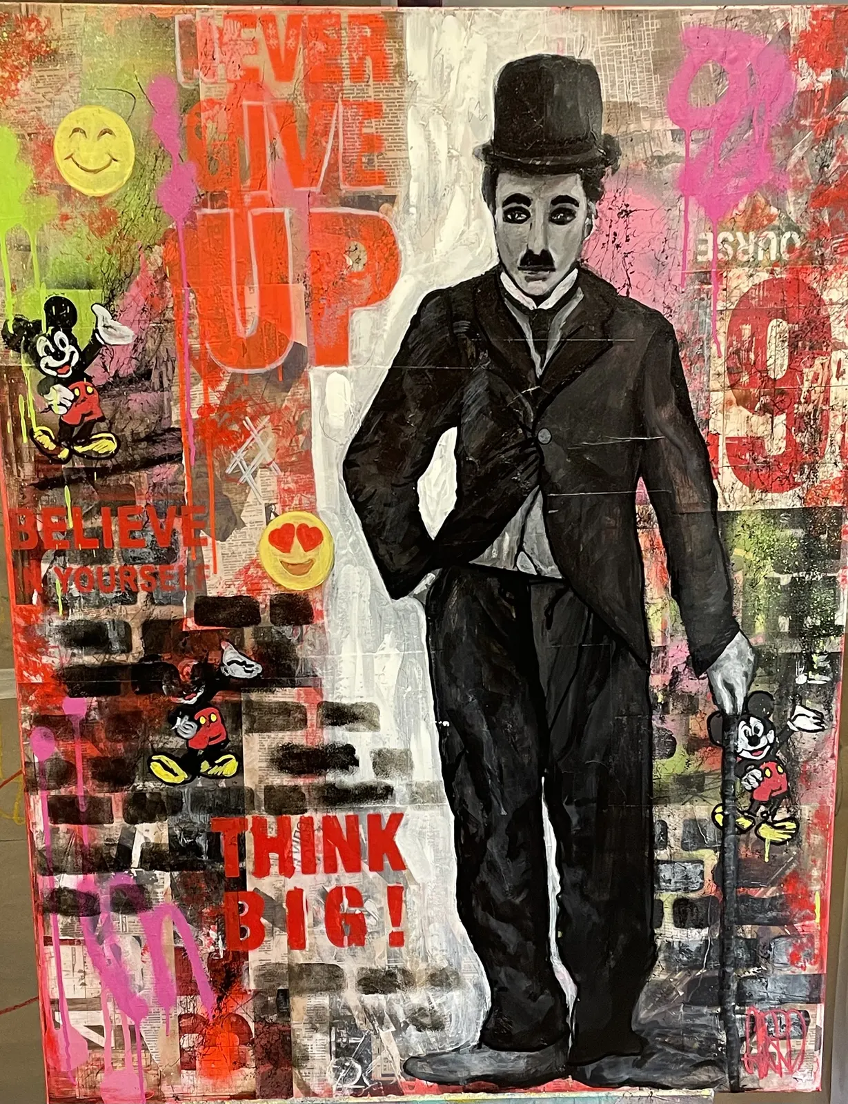 Akrylmålning SMILE av Ann-Louise Rosvall ART