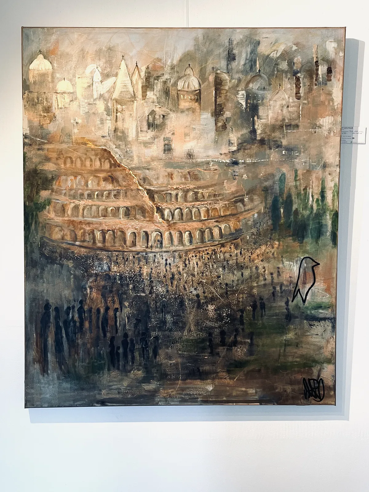 Akrylmålning VENI,VIDI,VICI av Ann-Louise Rosvall ART