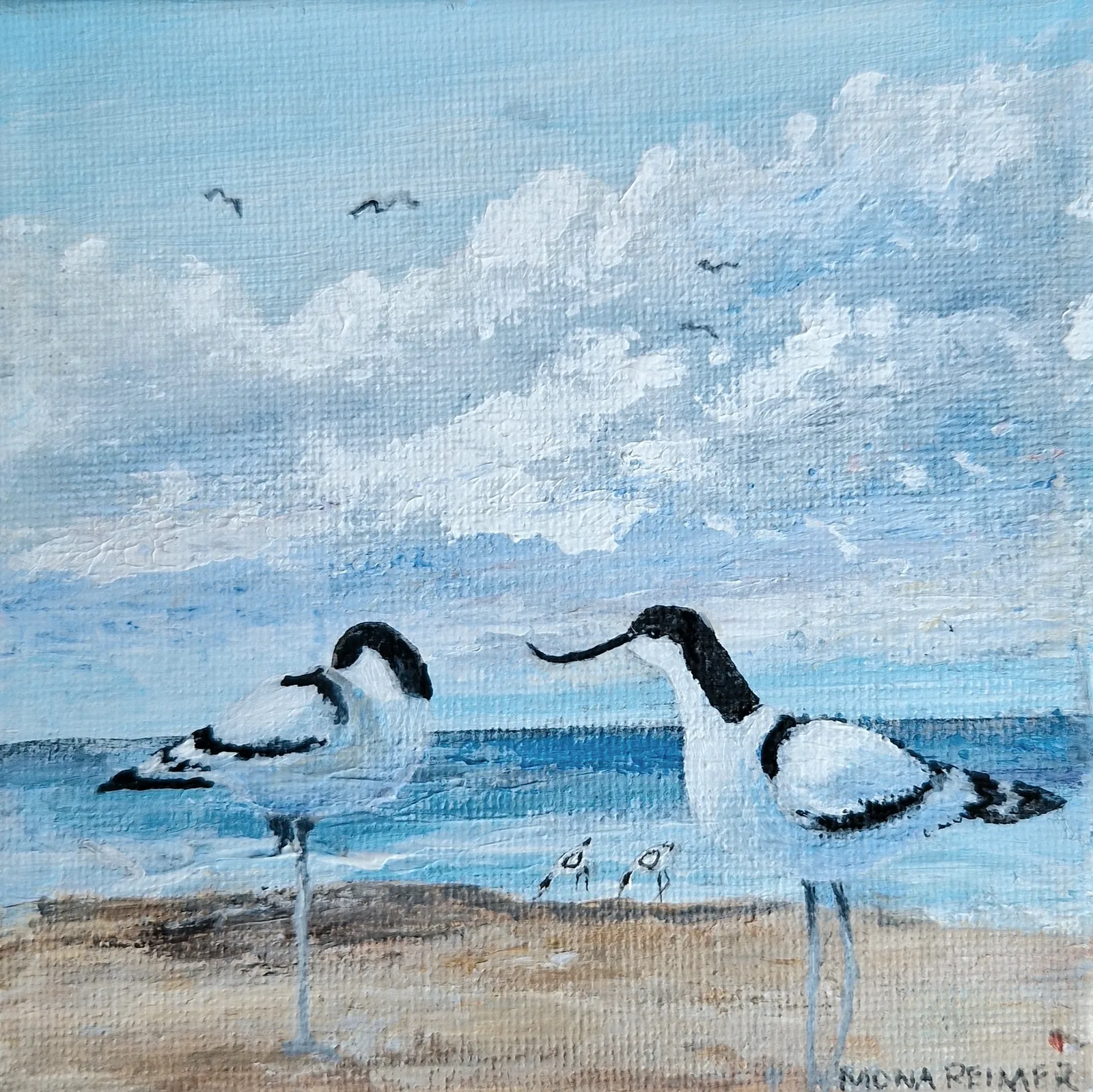 Akrylmålning Skärfläckor av Mona Reimer